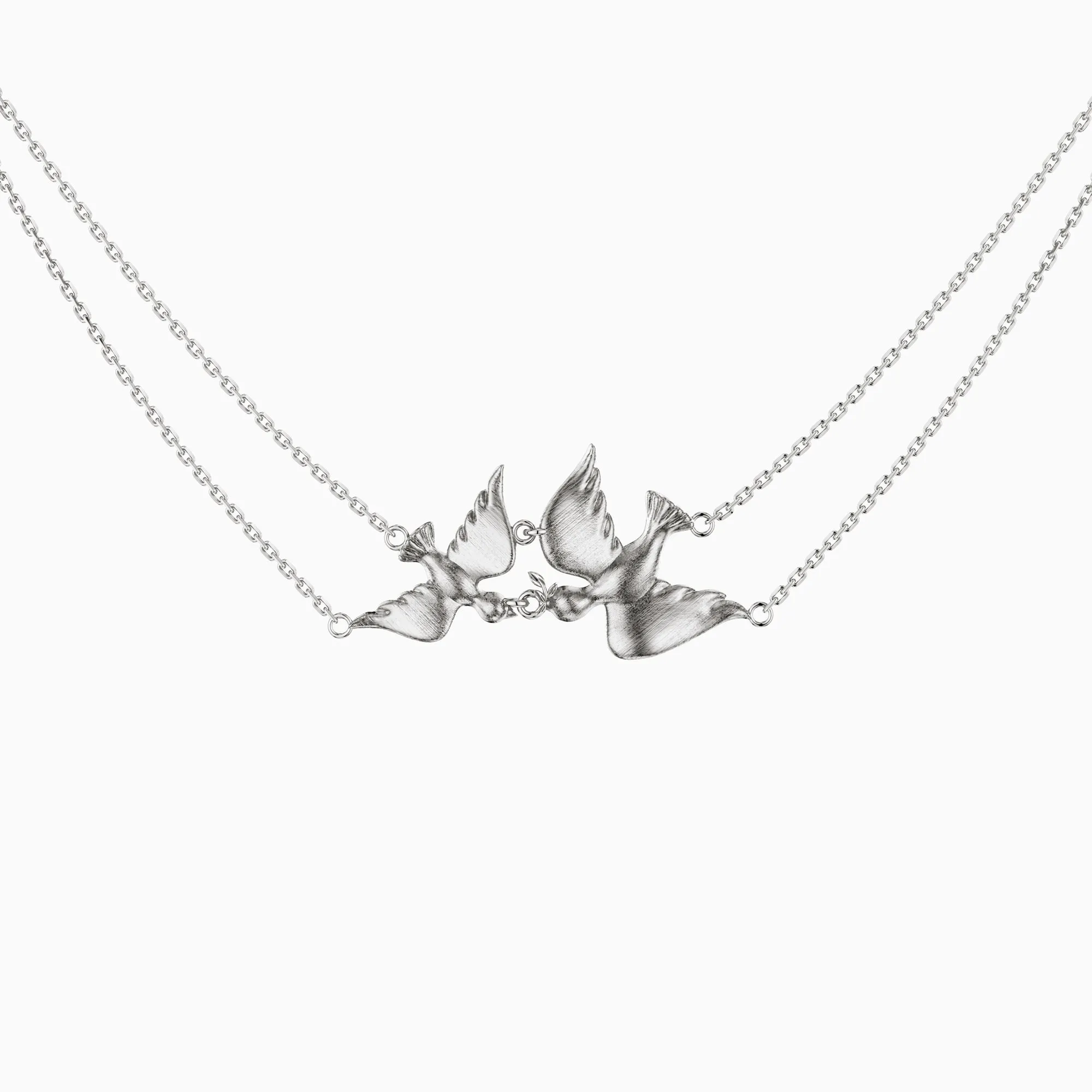 Dove Double Chain Necklace sold by Vanimy Jewelry product image thumbnail 5