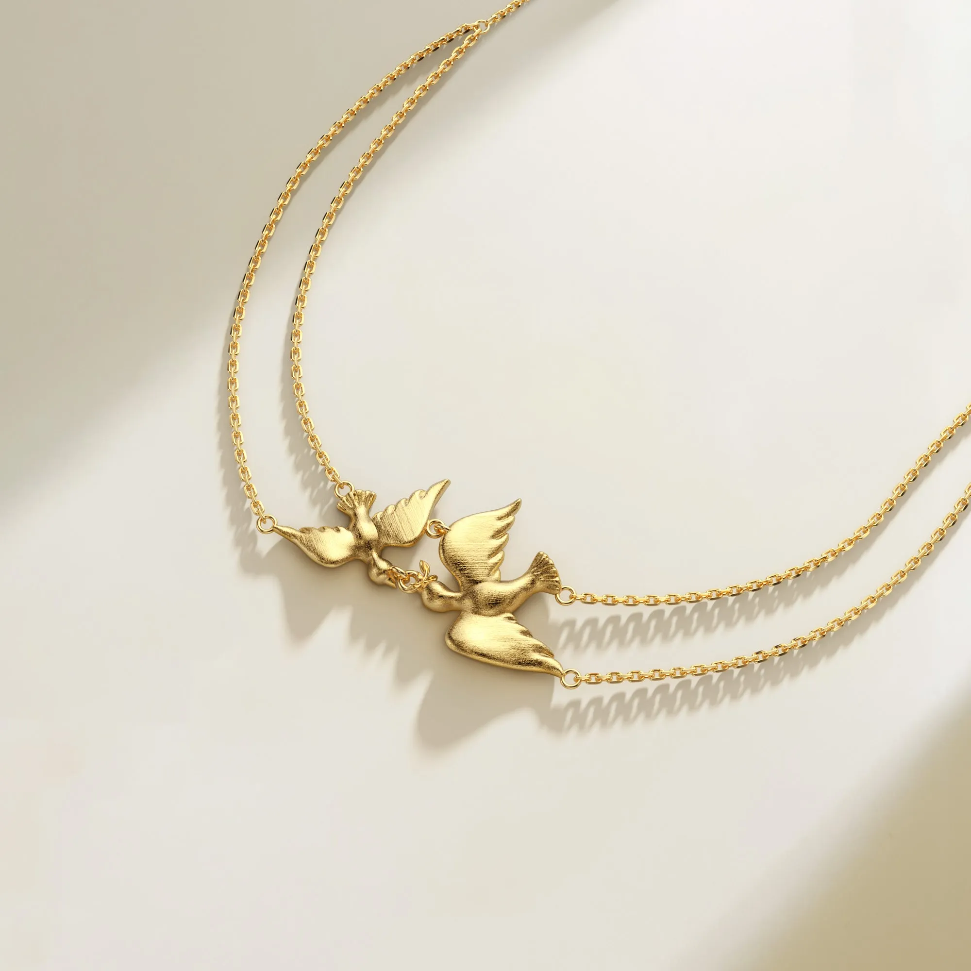 Dove Double Chain Necklace sold by Vanimy Jewelry product image thumbnail 2