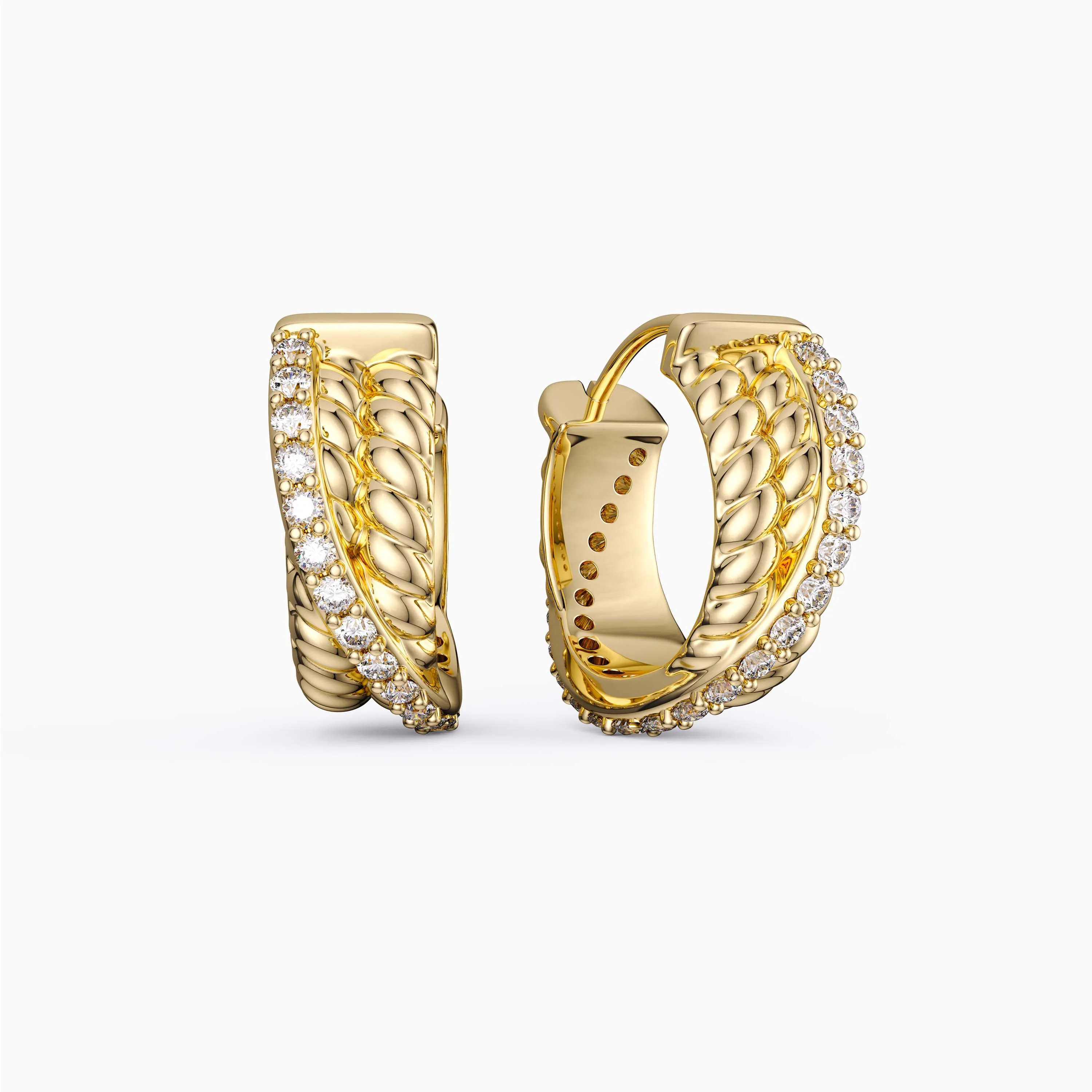 Twisted Hoop Earrings sold by Vanimy Jewelry