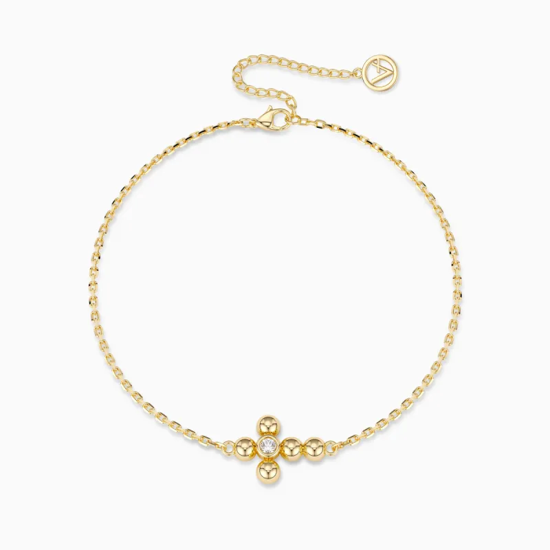 Classic Sterling Silver Cross Bracelet sold by Vanimy Jewelry