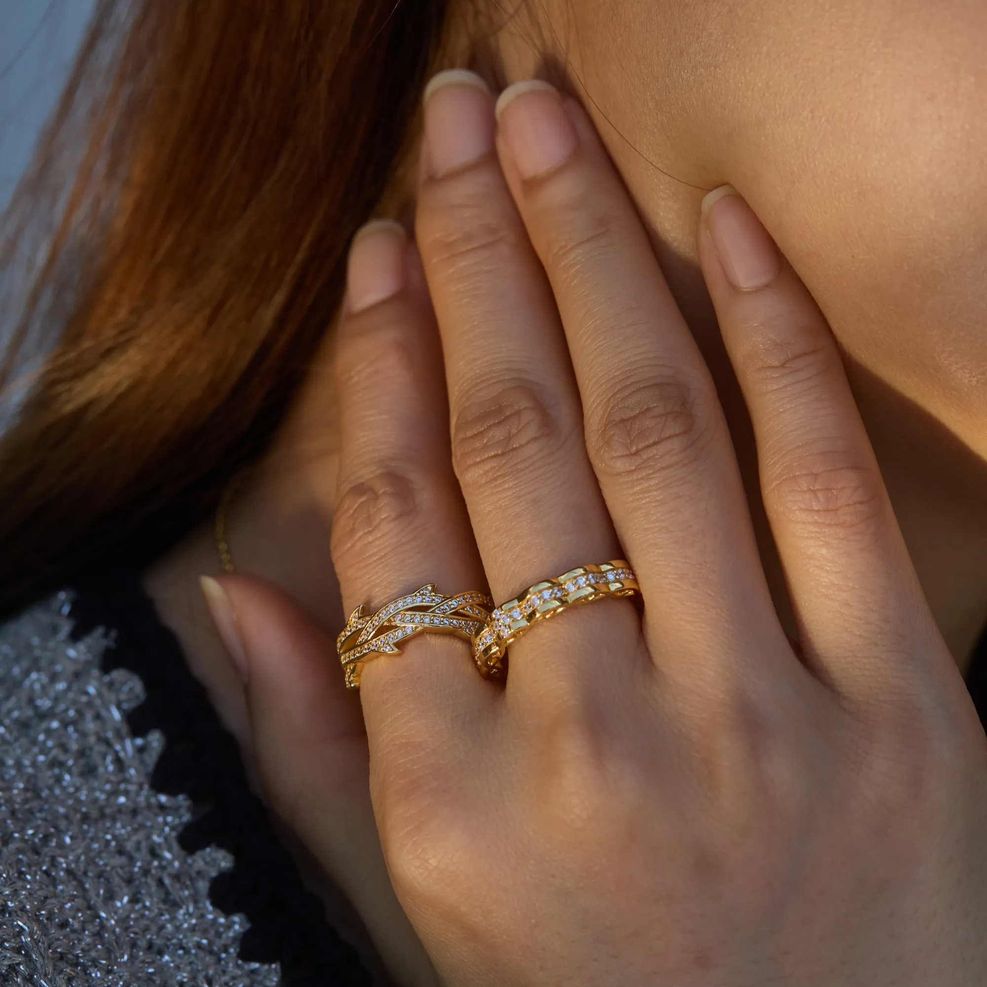 Floral Thorns Cross Statement Ring sold by Vanimy Jewelry product image thumbnail 4