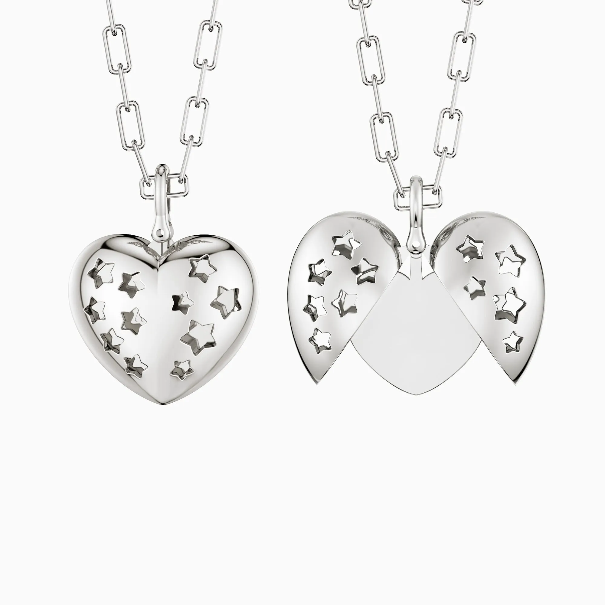 Personalized Stellar Love Heart Pendant Necklace sold by Vanimy Jewelry