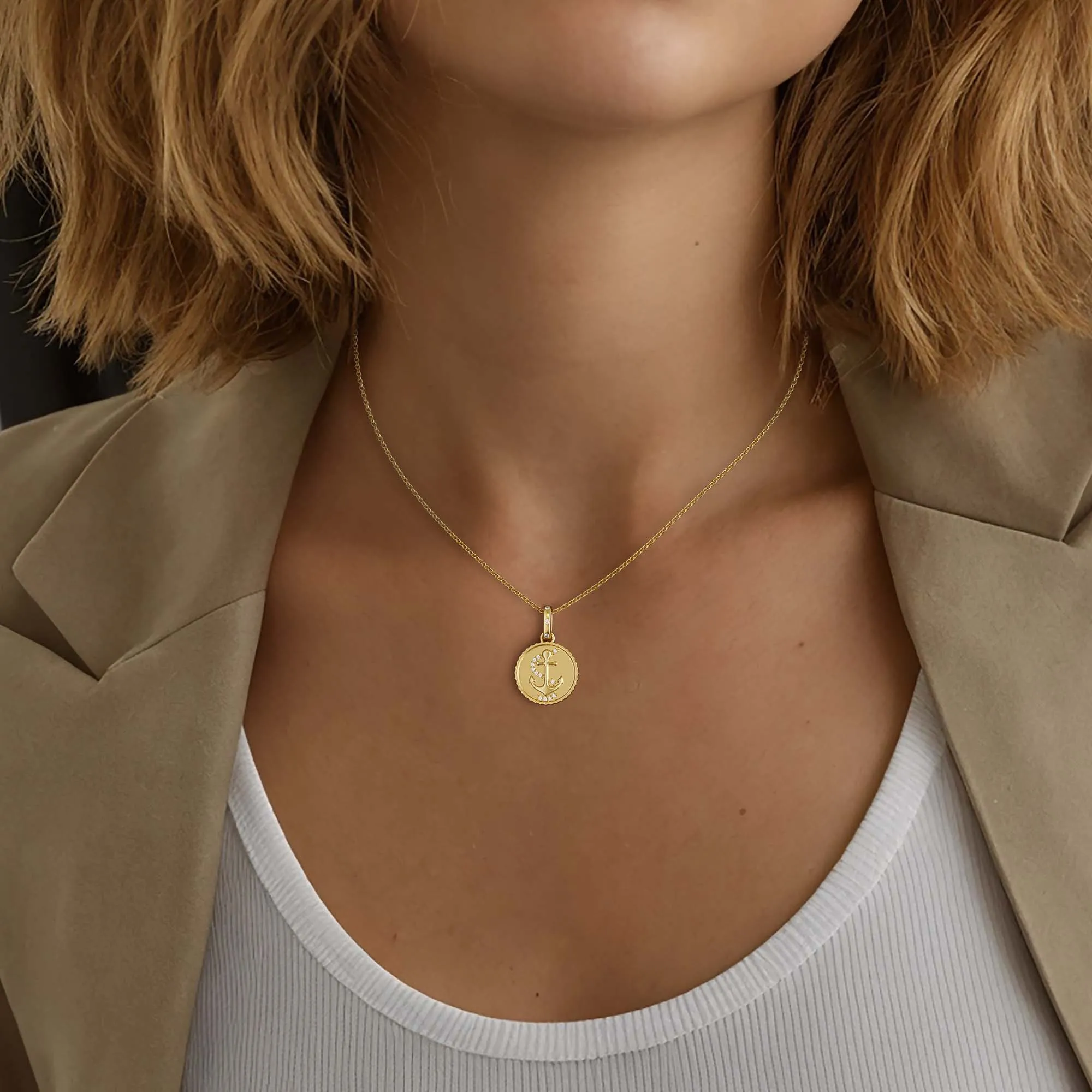 Anchor Amulet Coin Medallion Pendant sold by Vanimy Jewelry product image thumbnail 4