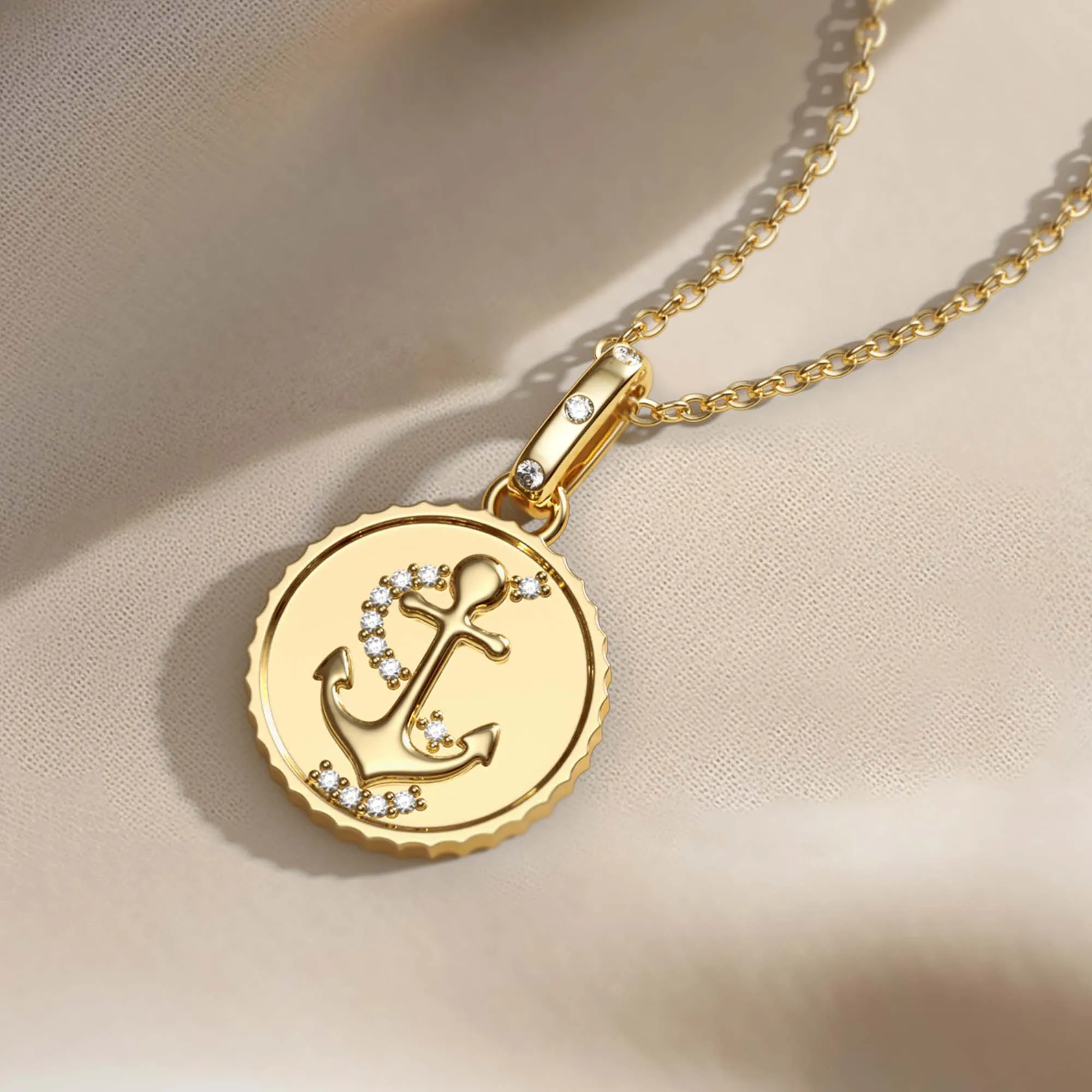 Anchor Amulet Coin Medallion Pendant sold by Vanimy Jewelry product image thumbnail 3