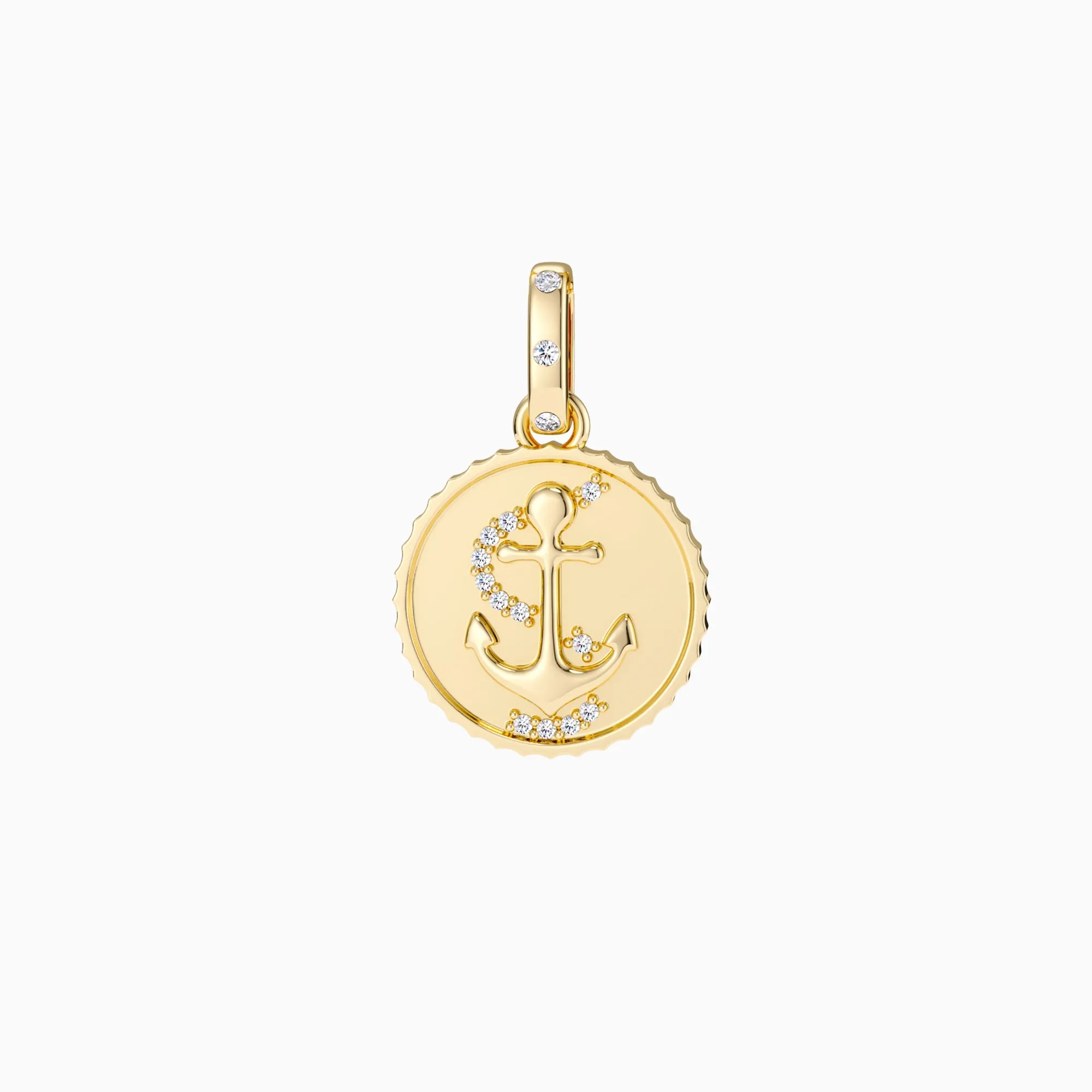 Anchor Amulet Coin Medallion Pendant sold by Vanimy Jewelry