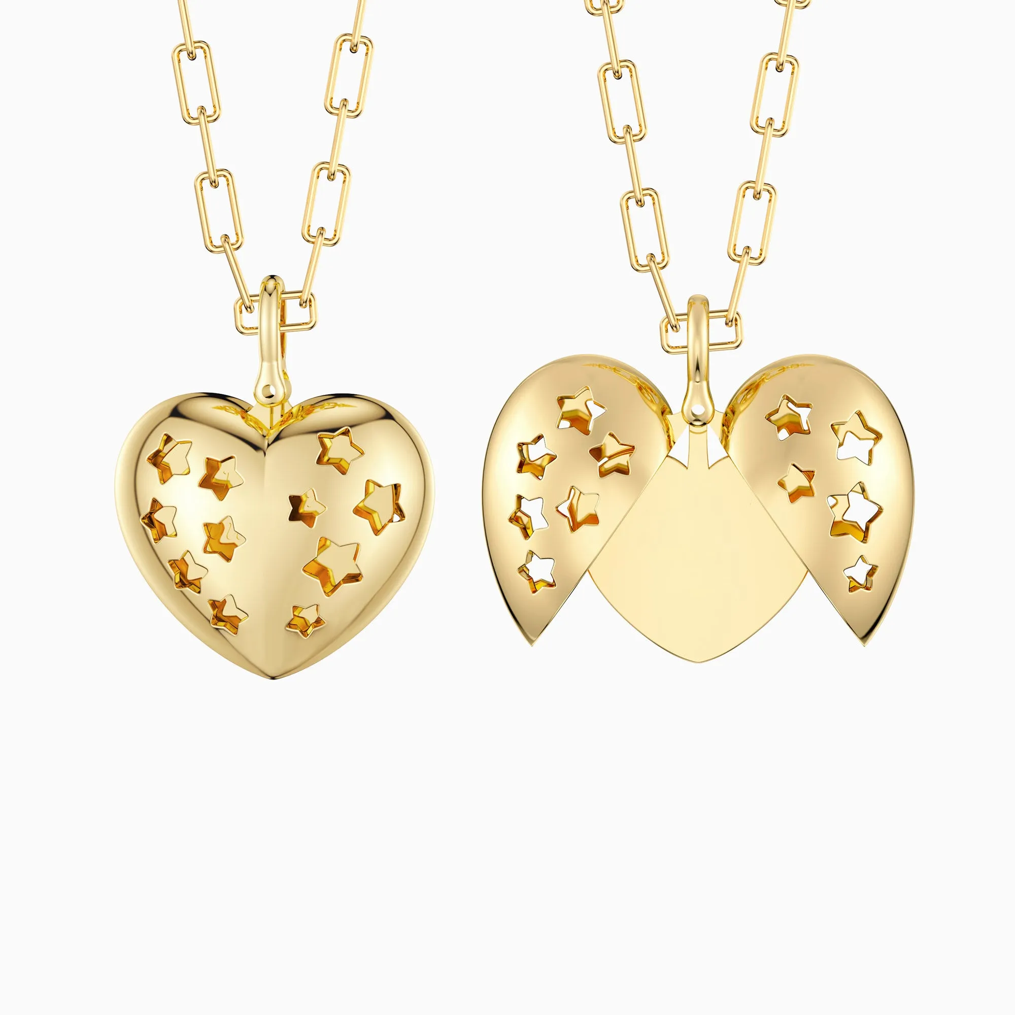 Personalized Stellar Love Heart Pendant Necklace sold by Vanimy Jewelry