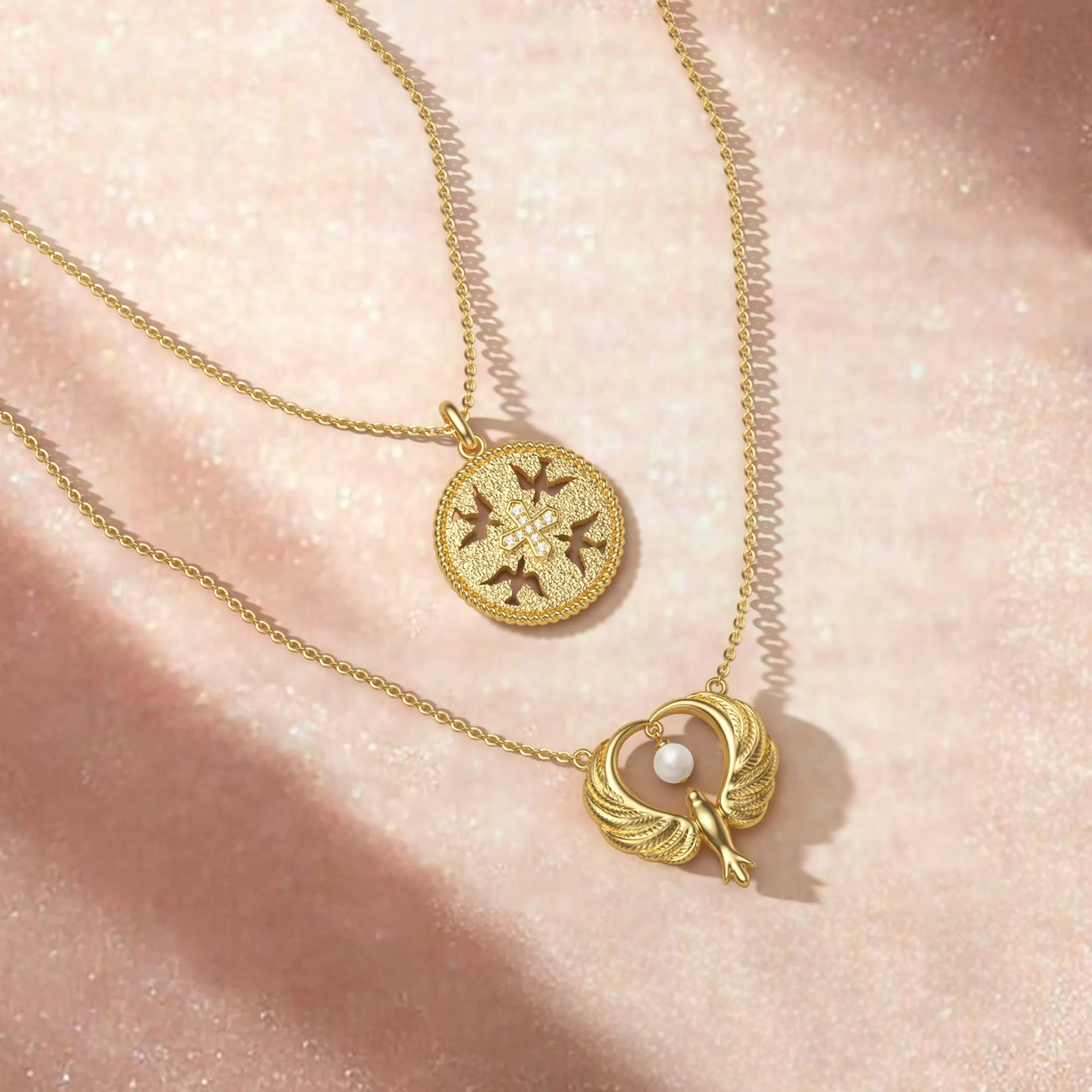 Maternal Love Dove Pearl Necklace sold by Vanimy Jewelry product image thumbnail 5