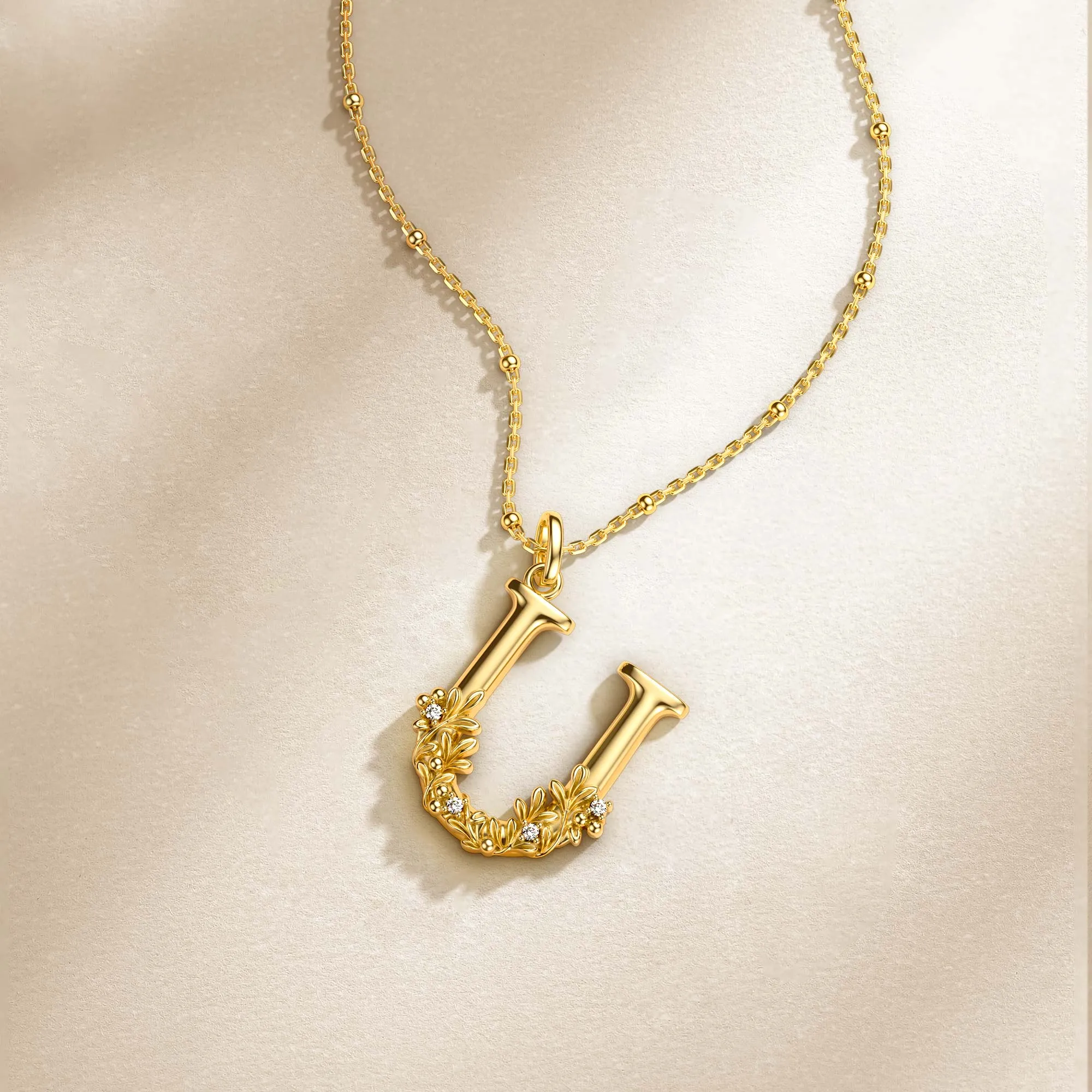 Uva Ursi Blossom Letter U Pendant sold by Vanimy Jewelry product image thumbnail 4