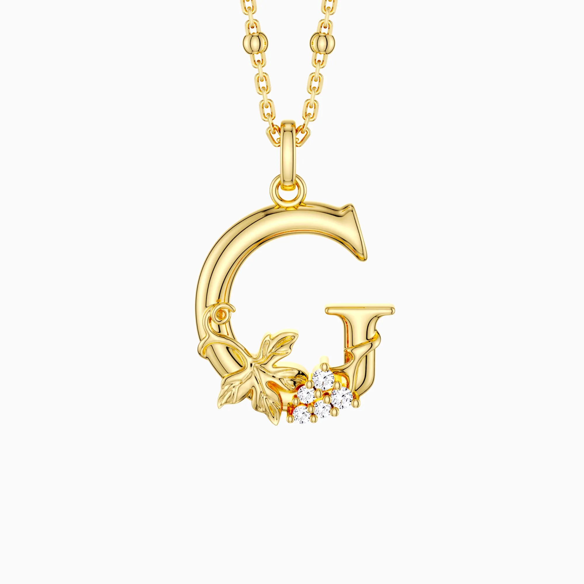 Grape Blossom Letter G Pendant sold by Vanimy Jewelry product image thumbnail 2
