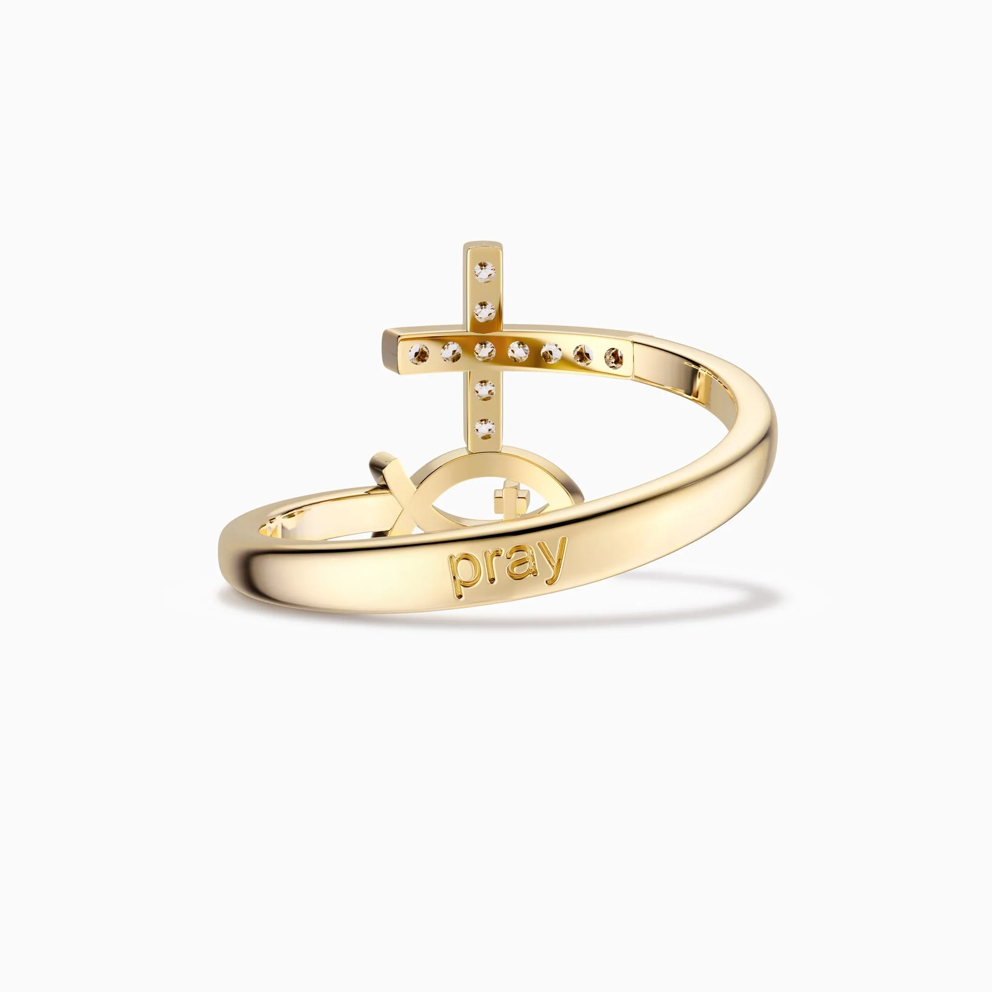 Customized Pray Jesus Fish And Cross Ring sold by Vanimy Jewelry product image thumbnail 2