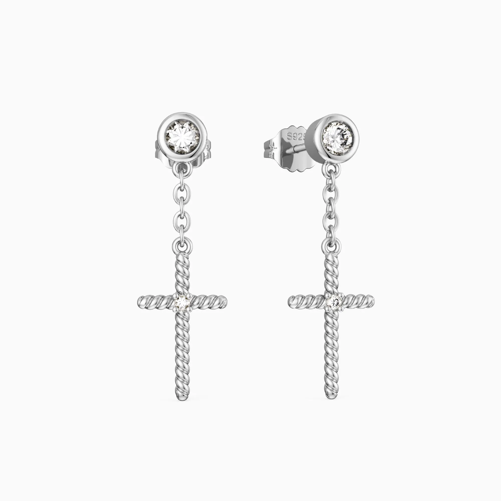 Cord Cross Dangle Earrings sold by Vanimy Jewelry product image thumbnail 5