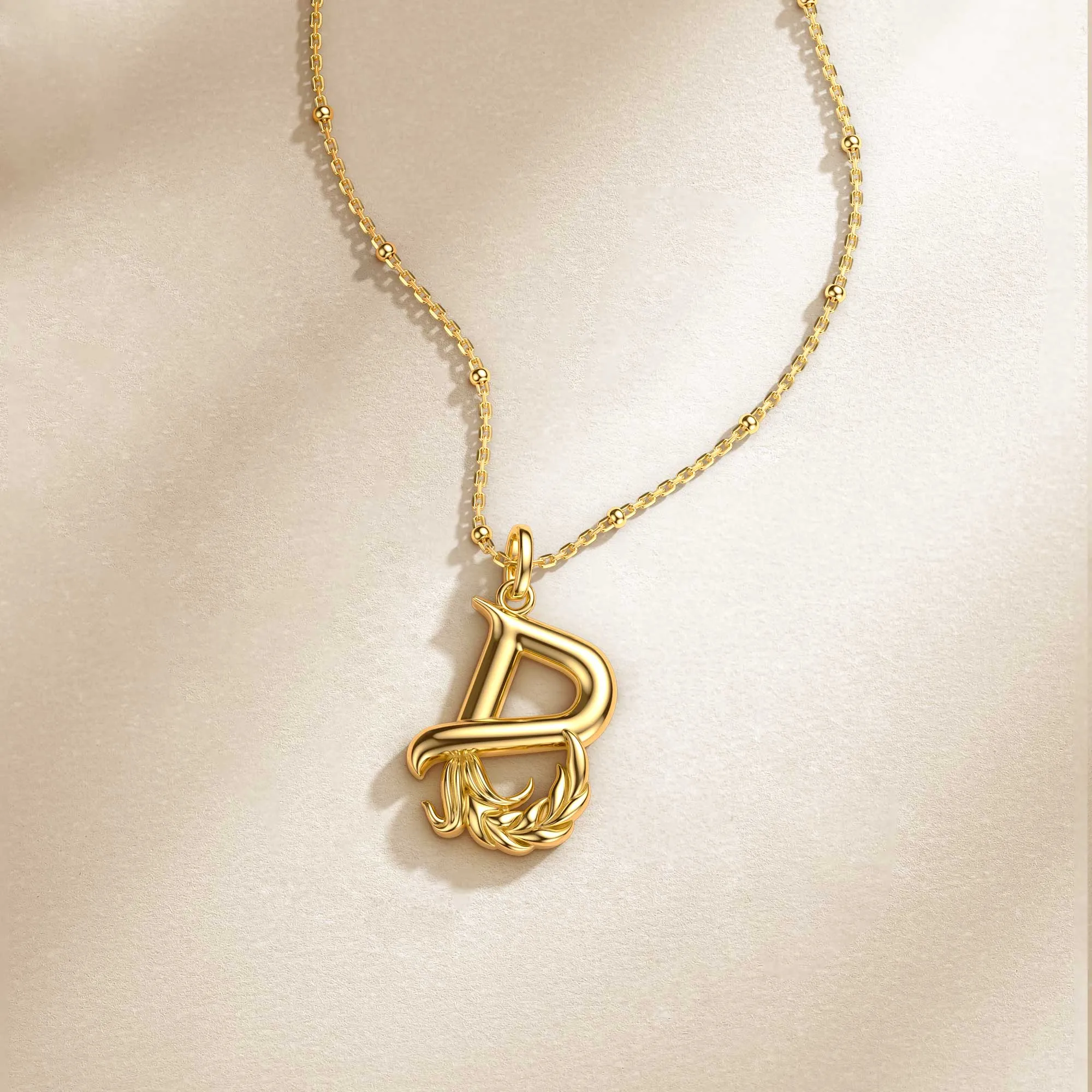 Barley Blossom Letter B Pendant sold by Vanimy Jewelry product image thumbnail 3