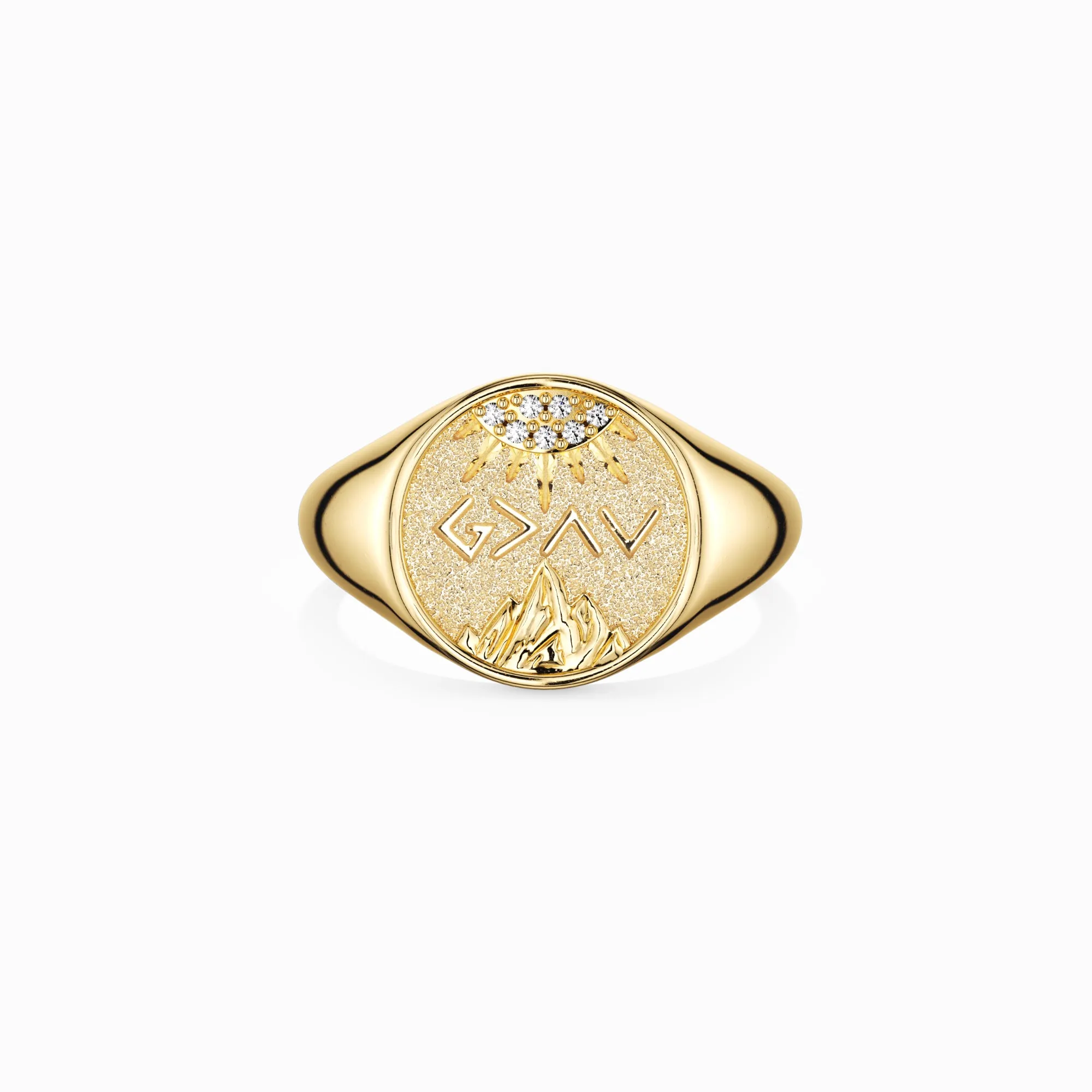 Customized Highs And Lows Signet Ring sold by Vanimy Jewelry