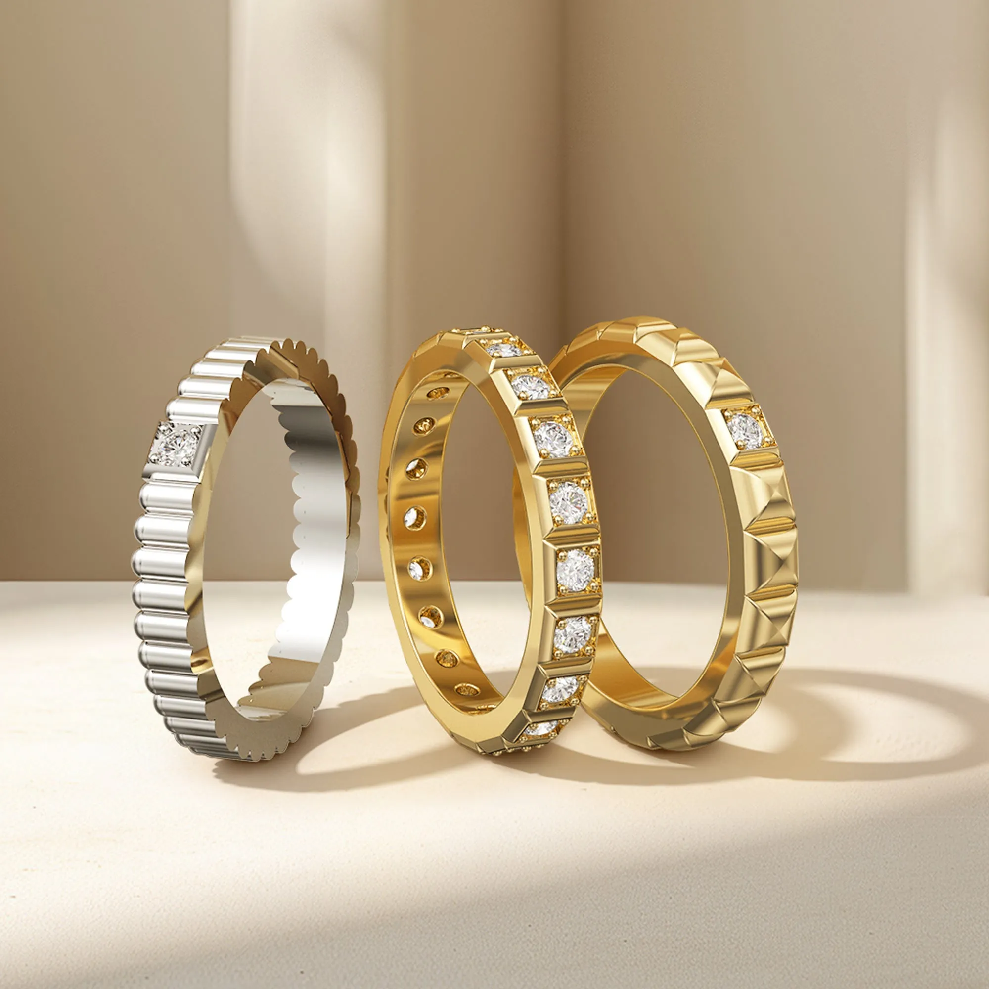 Eternal Unity Cross Two tones Stackable Ring Set sold by Vanimy Jewelry product image thumbnail 5