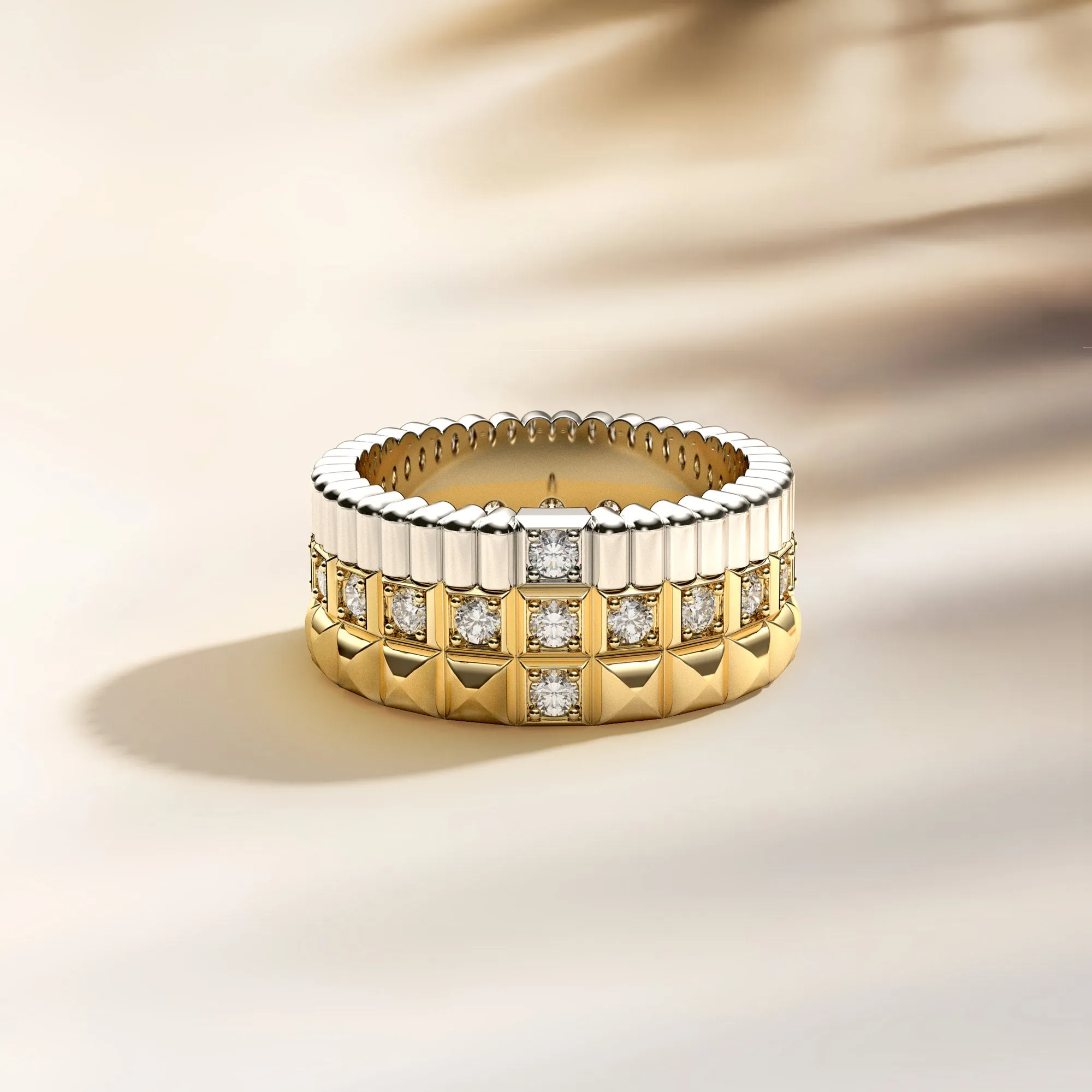 Eternal Unity Cross Two tones Stackable Ring Set sold by Vanimy Jewelry product image thumbnail 4