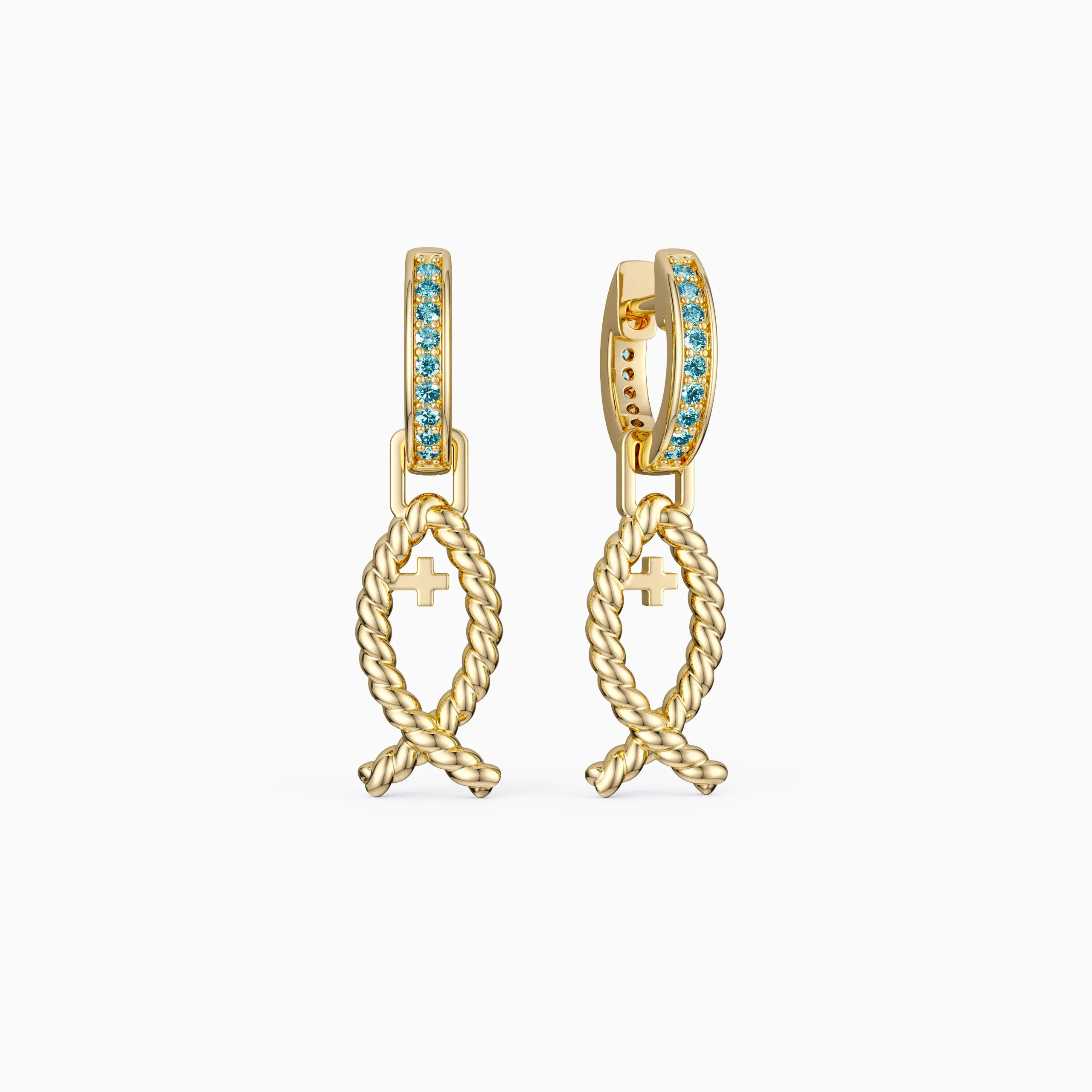 Cord Ichthys Earrings sold by Vanimy Jewelry