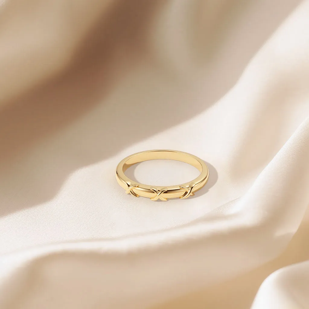 Cross X Narrow Ring sold by Vanimy Jewelry product image thumbnail 3