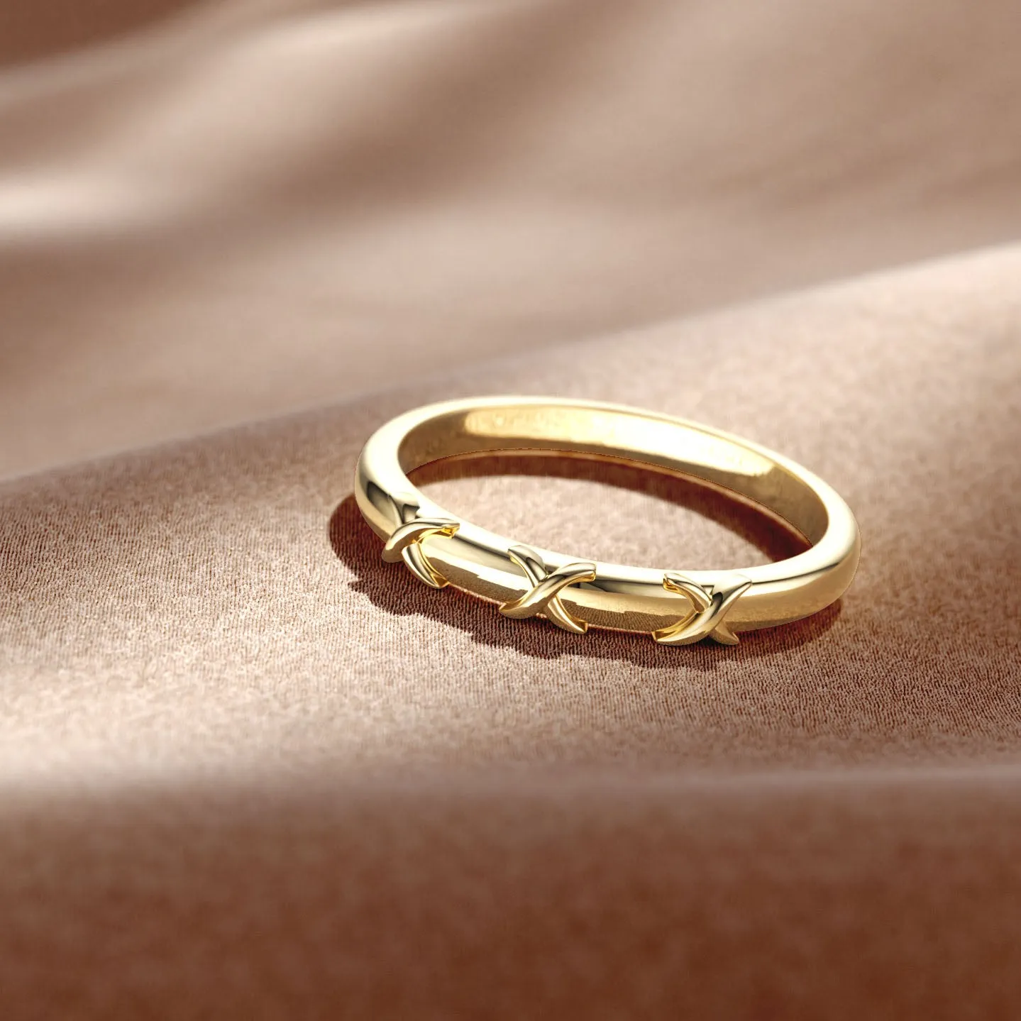 Cross X Narrow Ring sold by Vanimy Jewelry product image thumbnail 2
