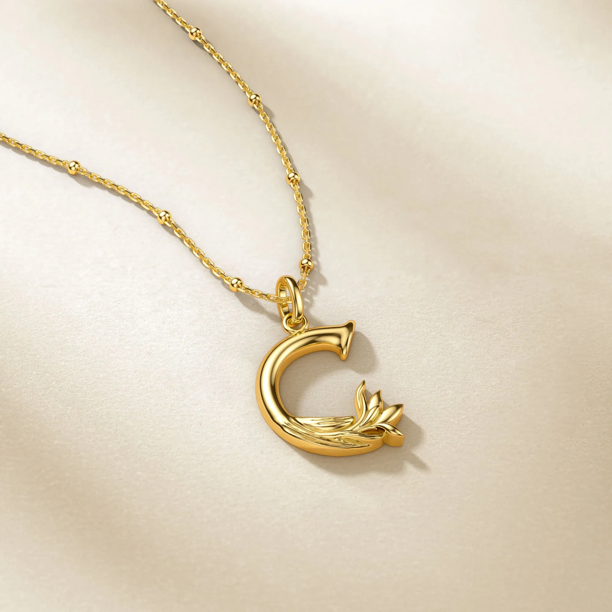 Crocus Blossom Letter C Pendant sold by Vanimy Jewelry product image thumbnail 4