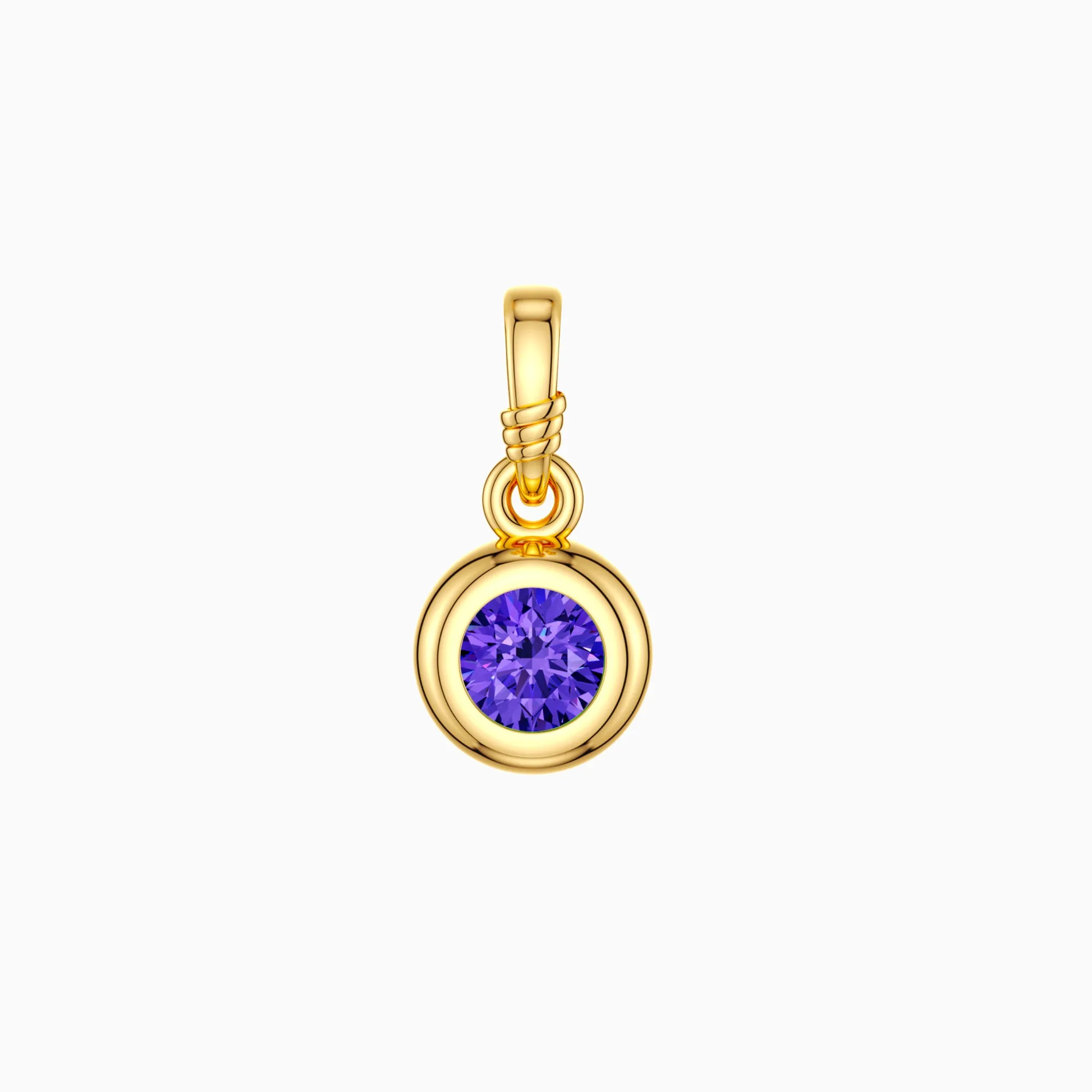 Bubble Knot February Birthstone Charm Pendant sold by Vanimy Jewelry
