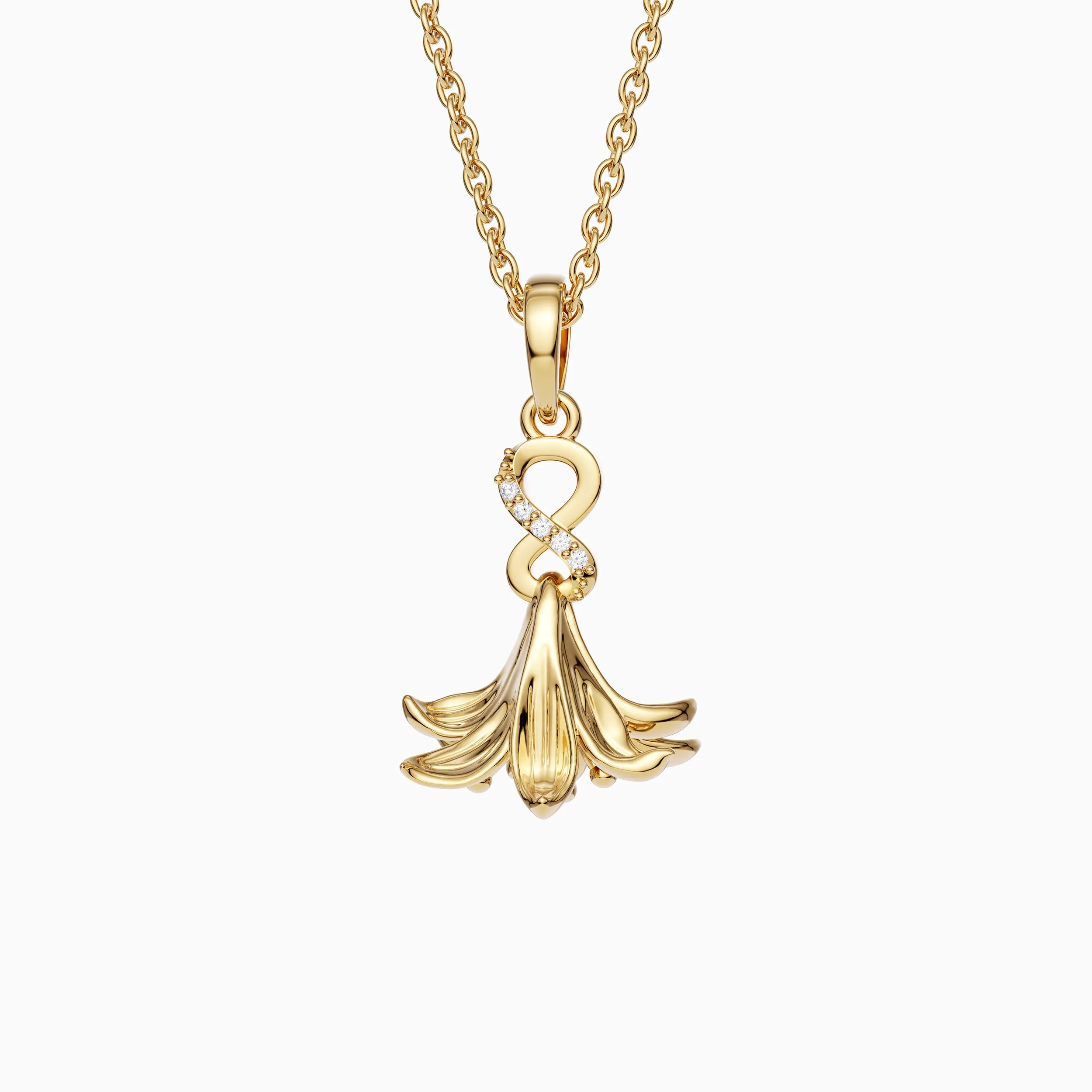 Lily Flower Charm Pendant sold by Vanimy Jewelry product image thumbnail 2