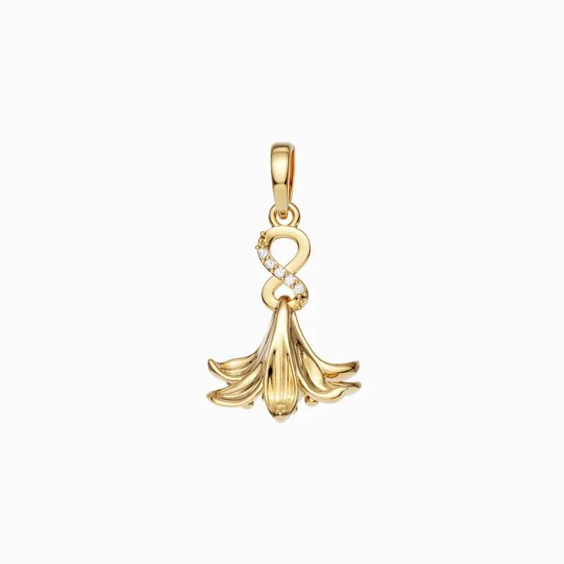 Lily Flower Charm Pendant sold by Vanimy Jewelry