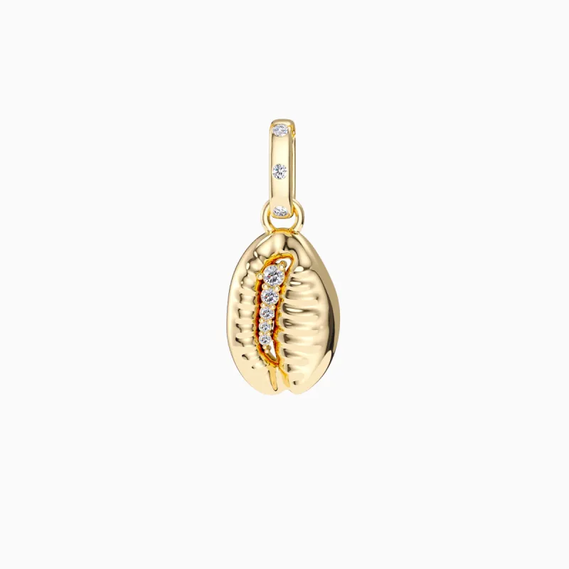 Cowrie Shell Charm Pendant sold by Vanimy Jewelry