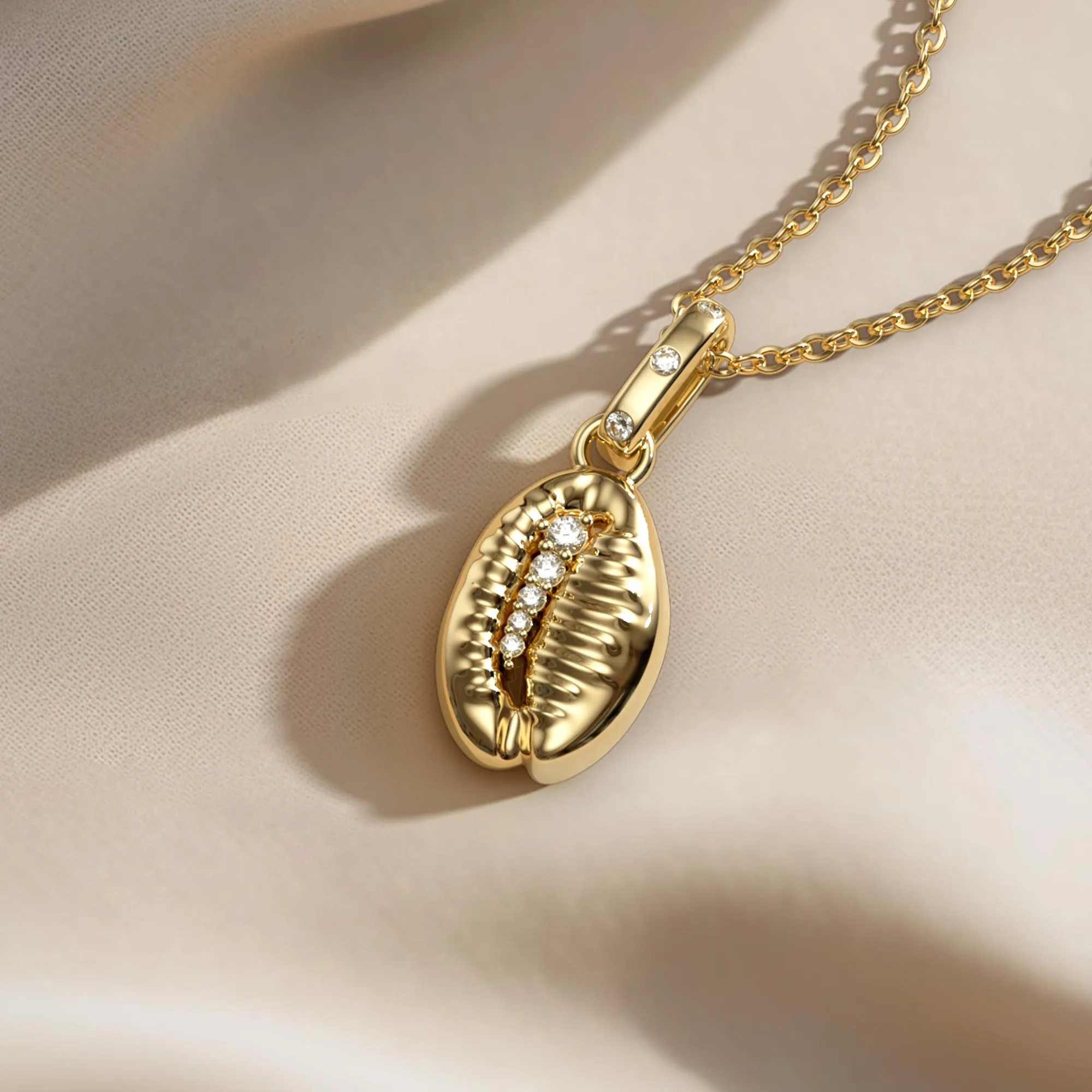 Cowrie Shell Charm Pendant sold by Vanimy Jewelry product image thumbnail 5