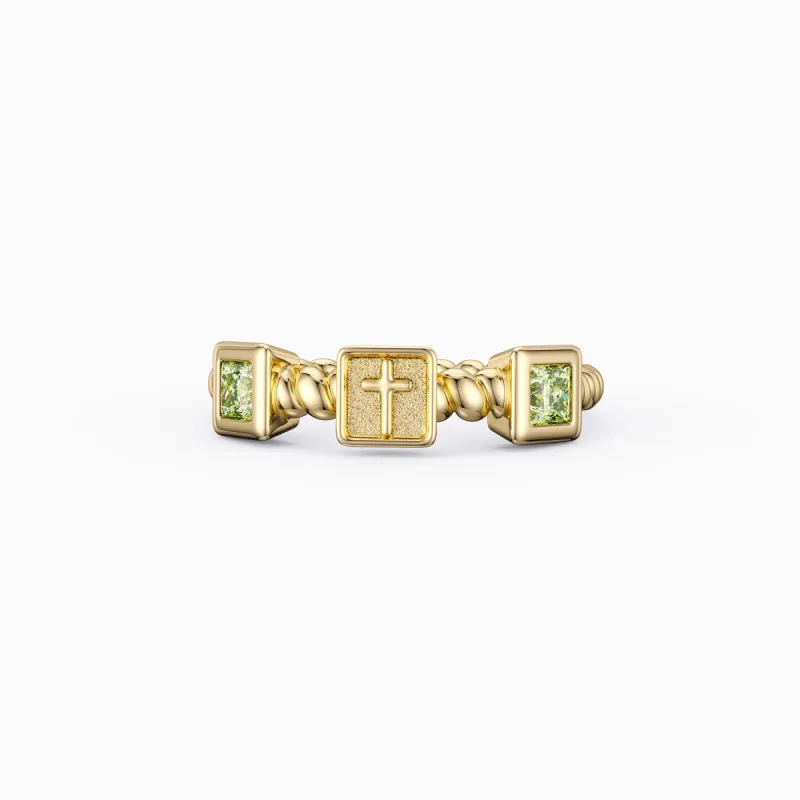 Cross Twine Stackable Ring sold by Vanimy Jewelry