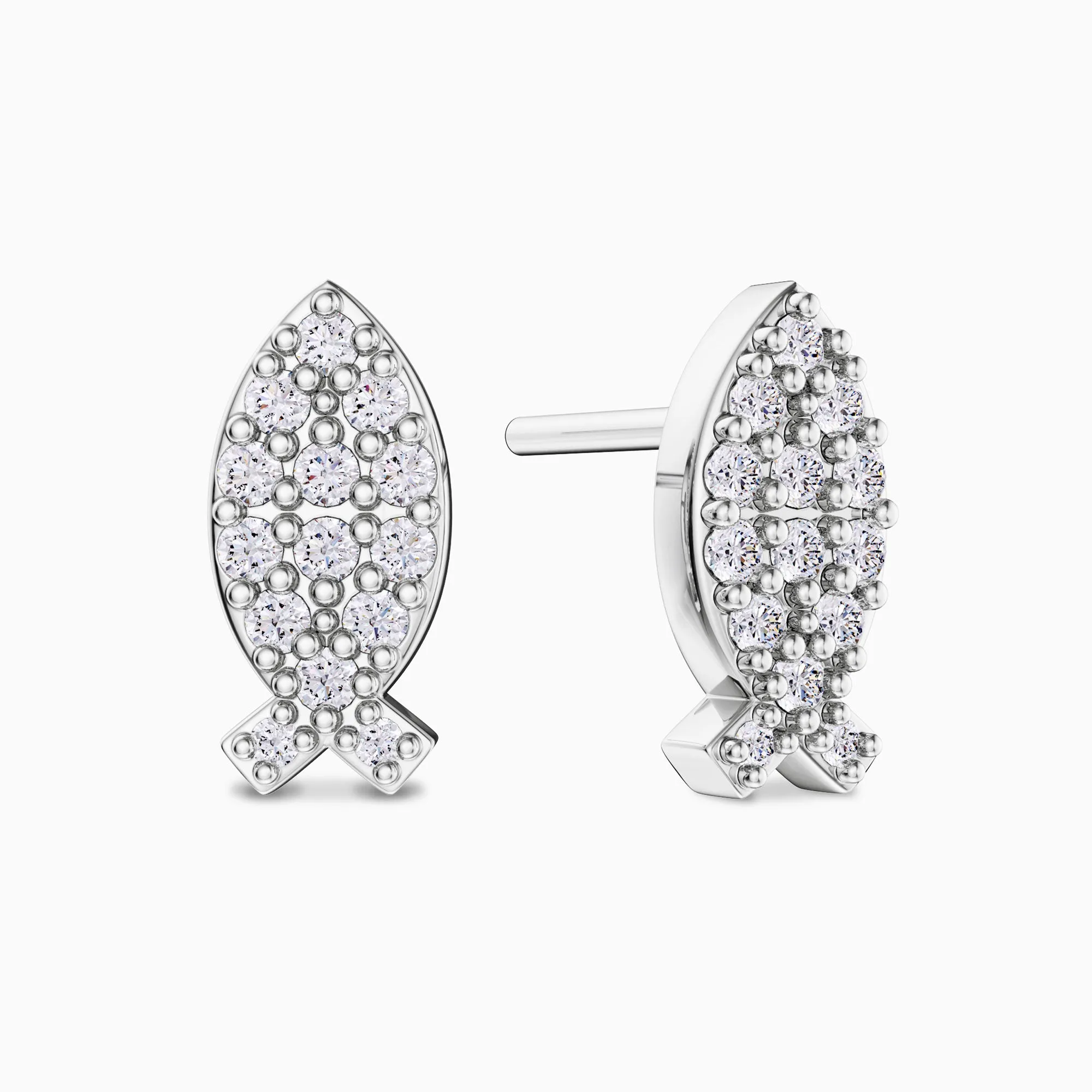 Sacred Ichthys Stud Earrings sold by Vanimy Jewelry product image thumbnail 5