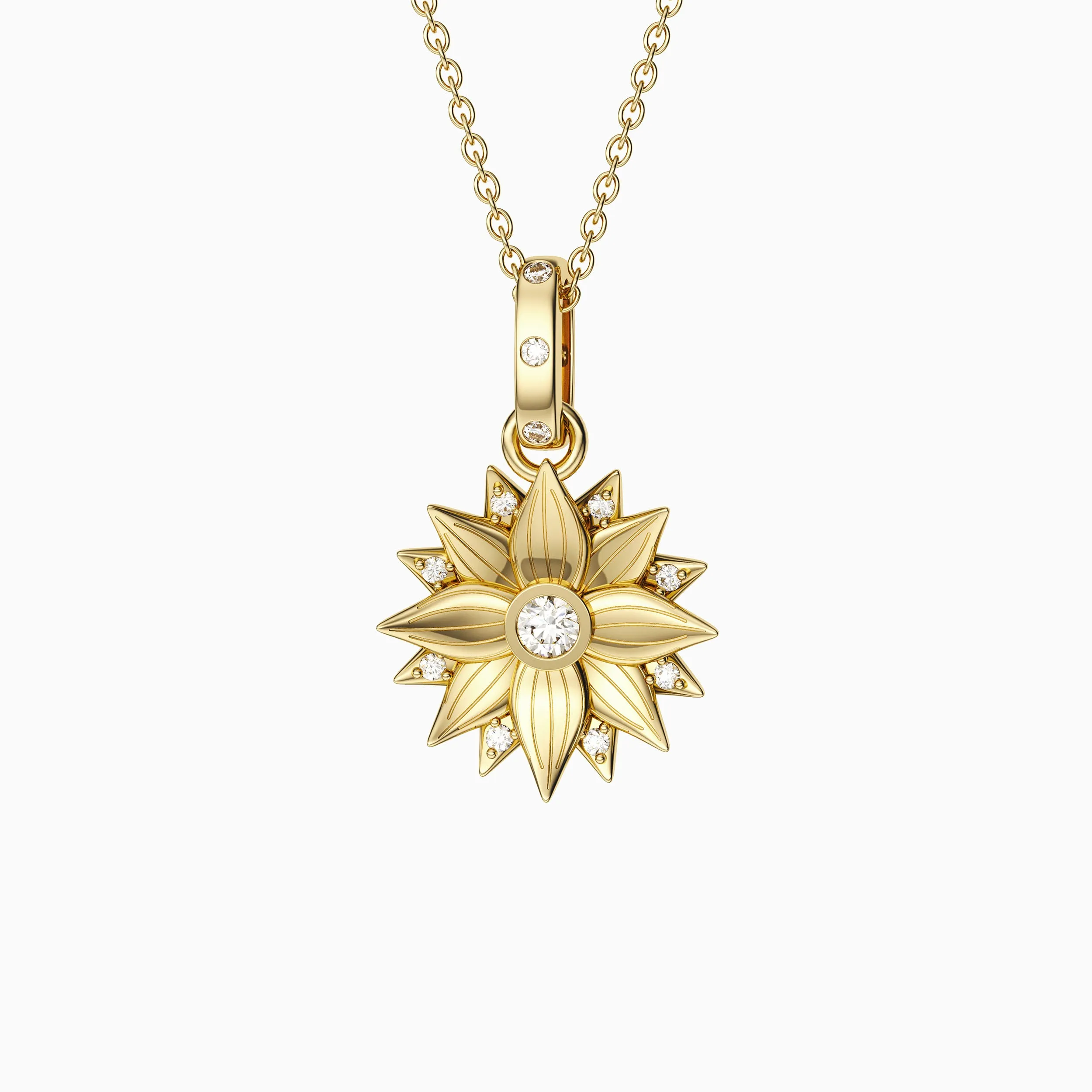 Bloom in Peace Lotus Flower Charm Pendant sold by Vanimy Jewelry product image thumbnail 2