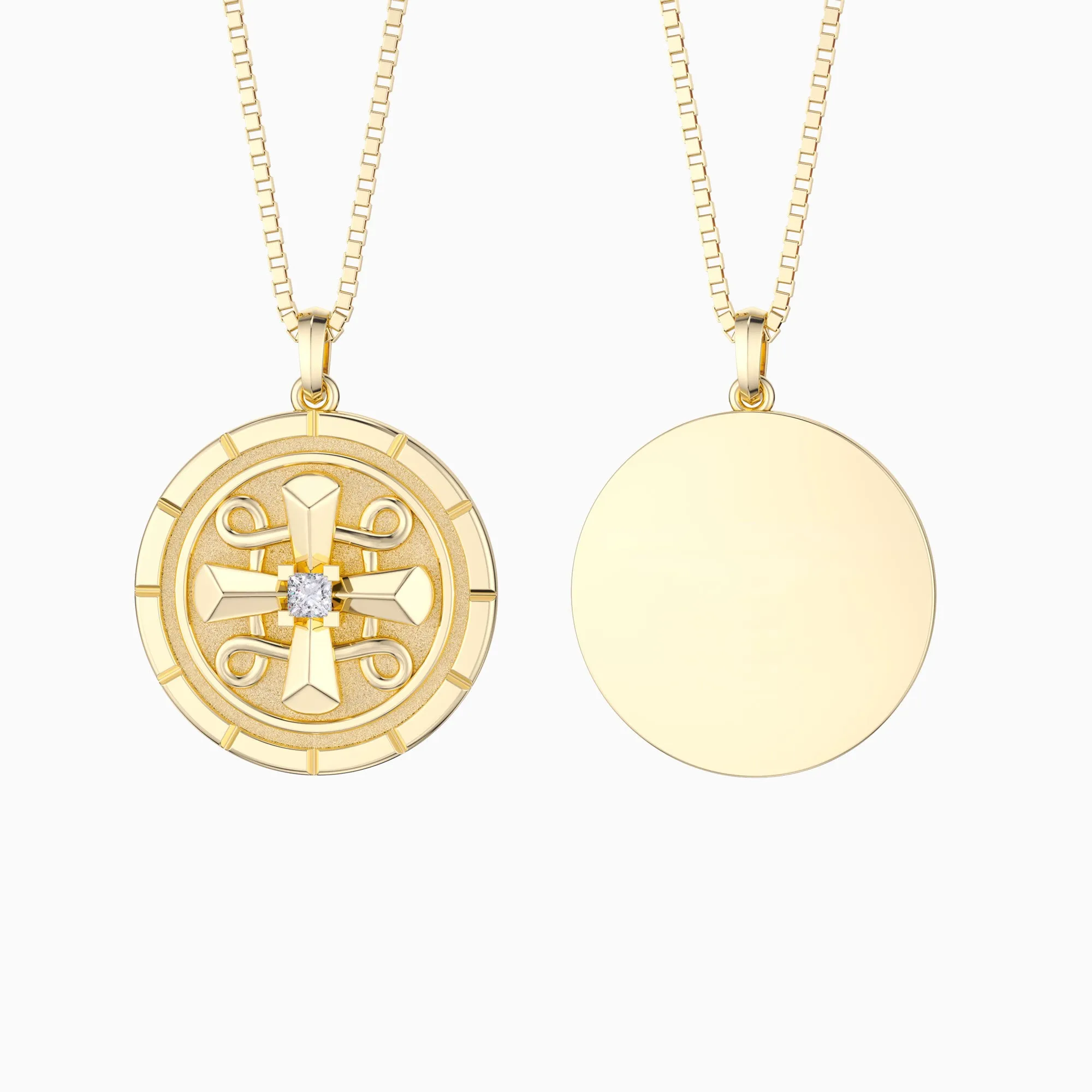 Personalized Guiding Grace Cross Medallion Necklace sold by Vanimy Jewelry