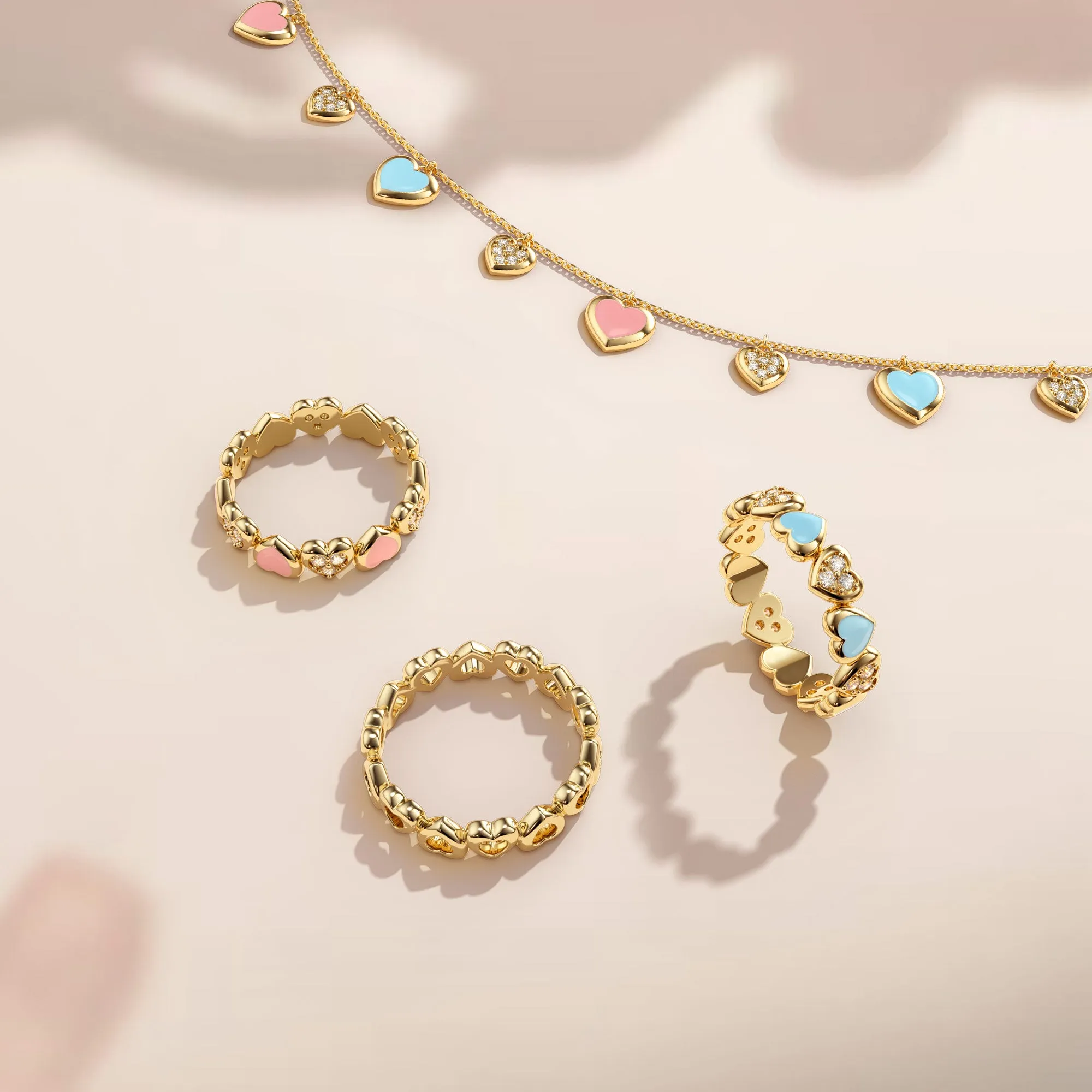 Eternity Open Heart Stackable Ring sold by Vanimy Jewelry product image thumbnail 4