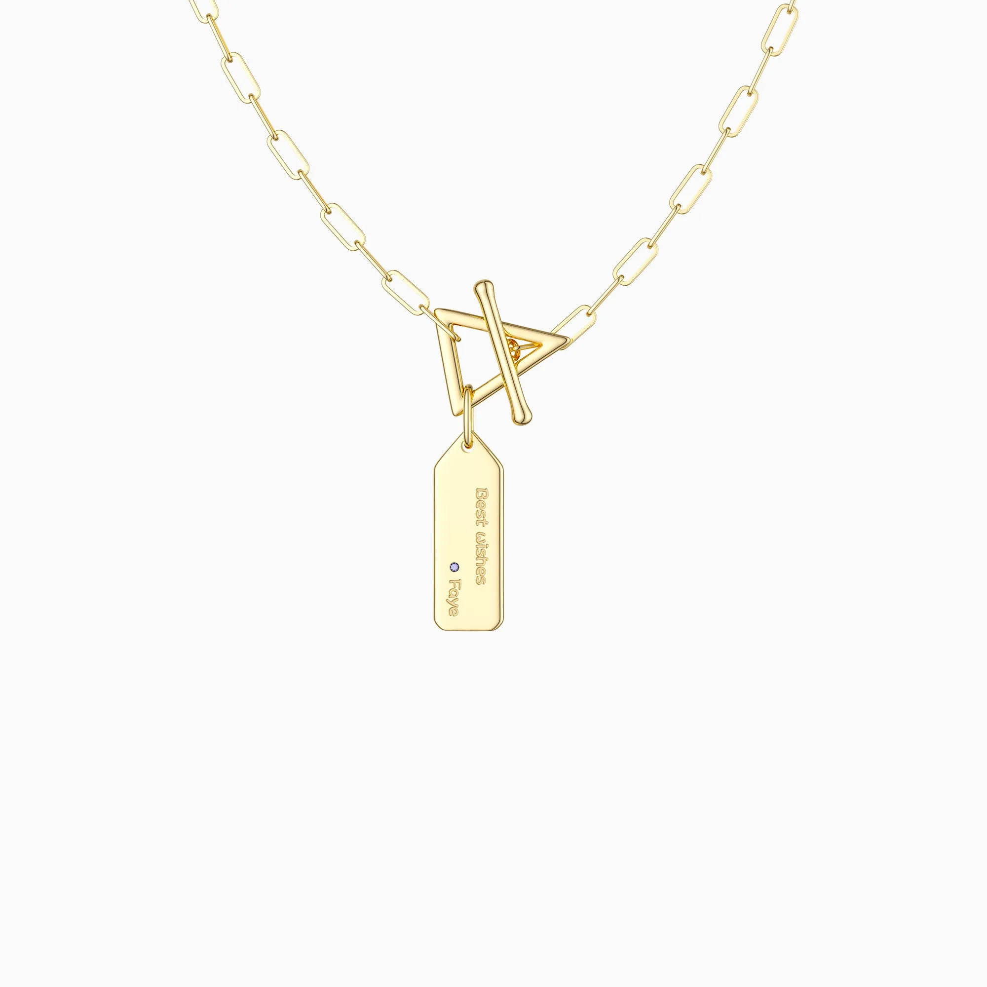 Personalized Name And Birthstone Pendant Necklace sold by Vanimy Jewelry