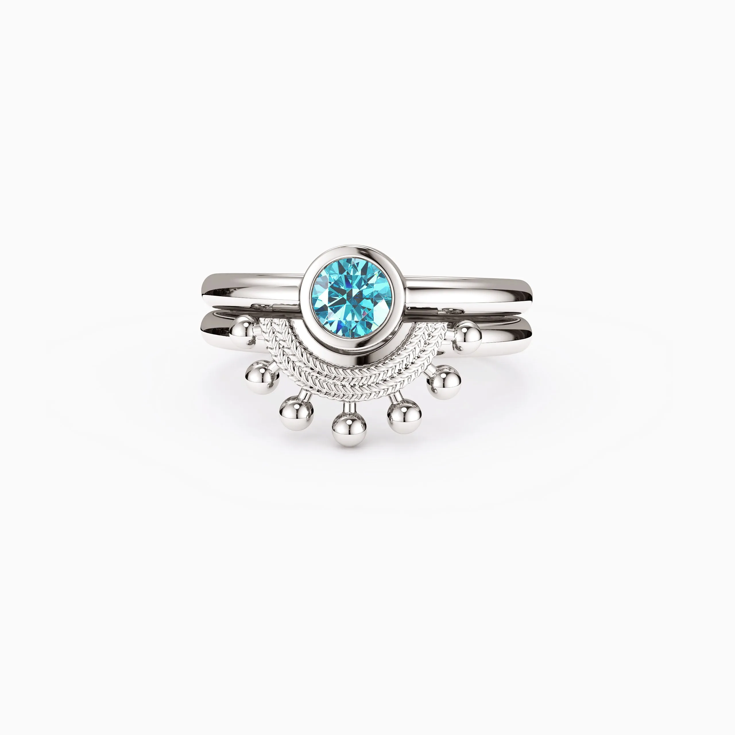 ‘Rise and Shine' Sunburst Stack Ring Set sold by Vanimy Jewelry product image thumbnail 5