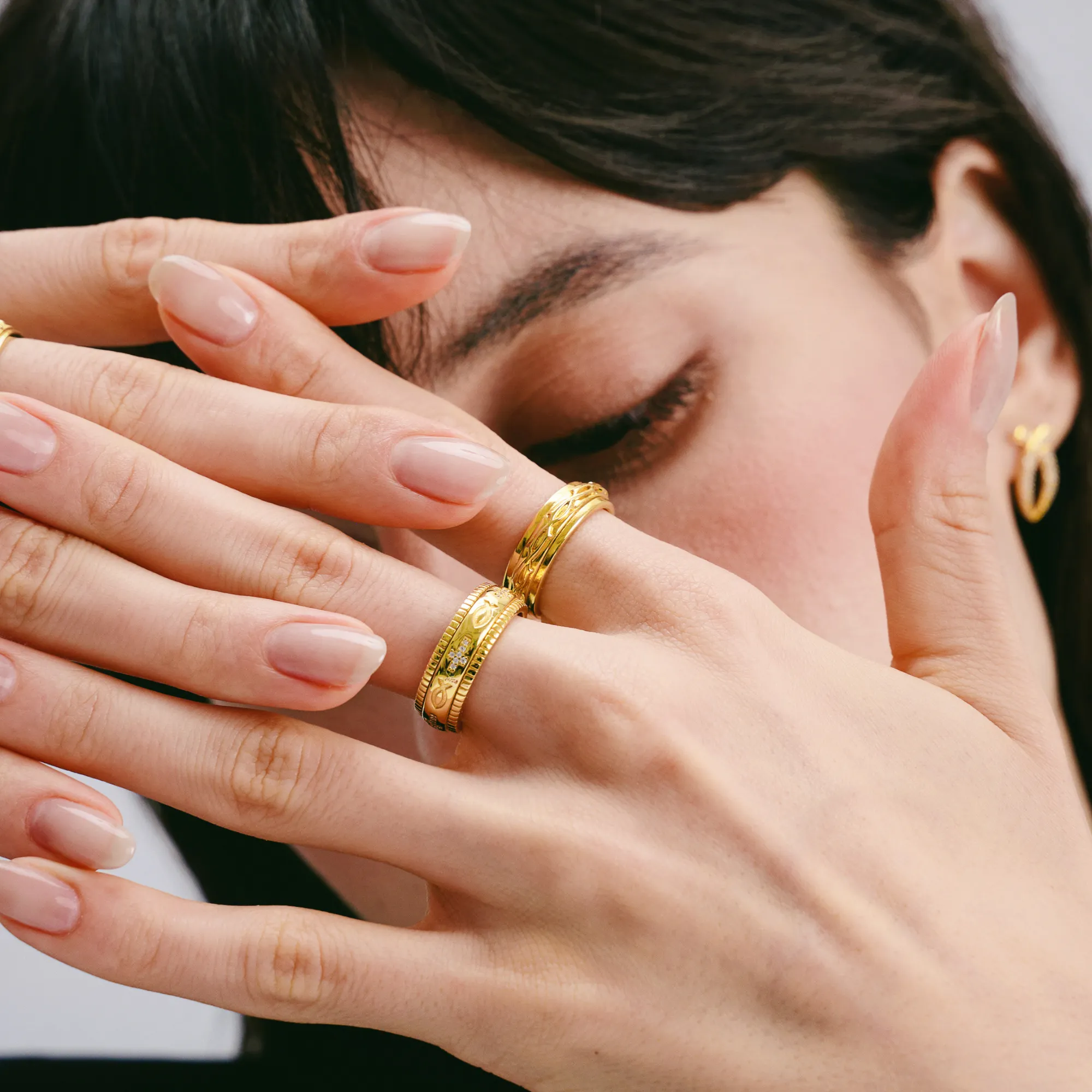 Cross Ichthys Meditations Spinner Fidget Ring For Anxiety Relief sold by Vanimy Jewelry product image thumbnail 3