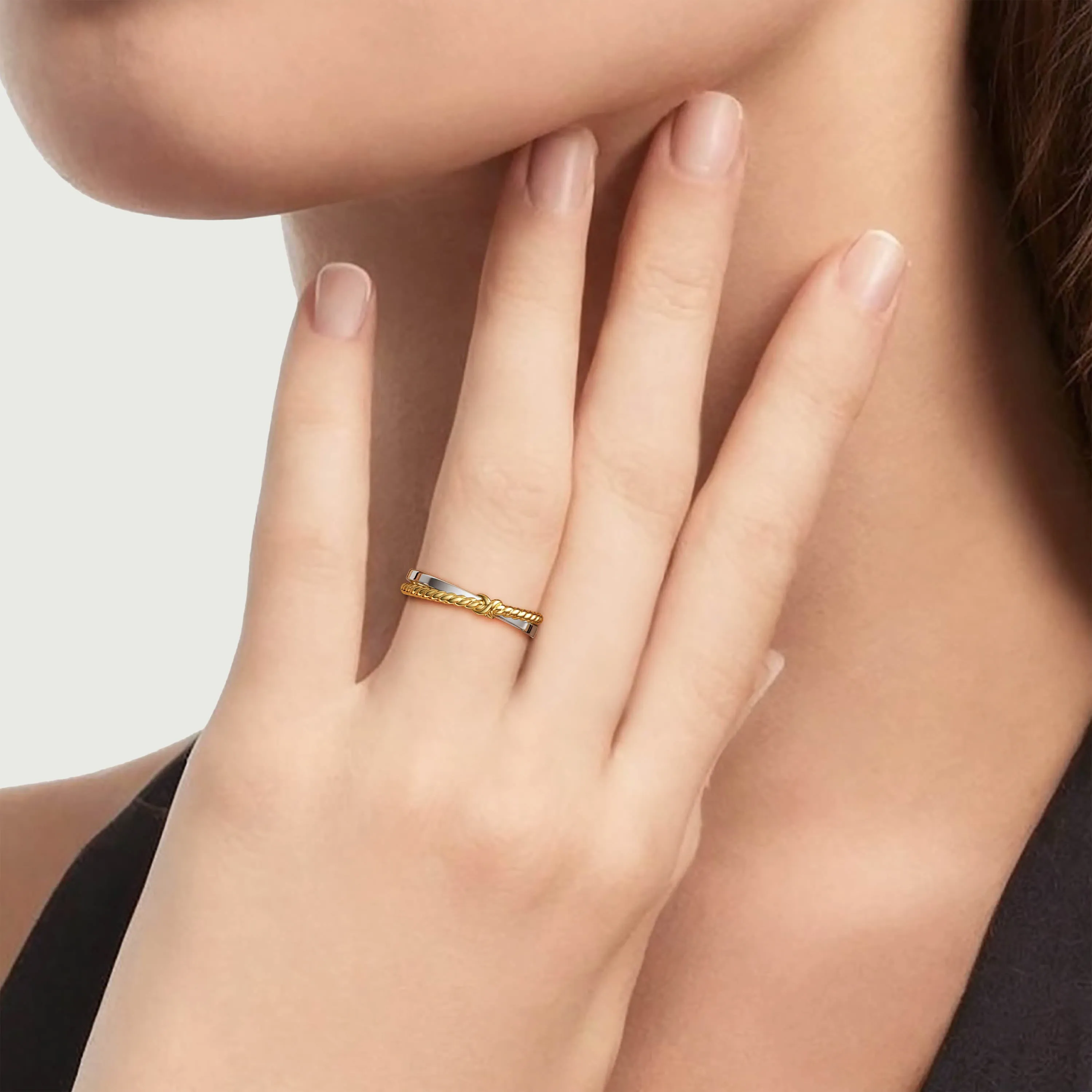 X Cord Band Ring sold by Vanimy Jewelry product image thumbnail 2