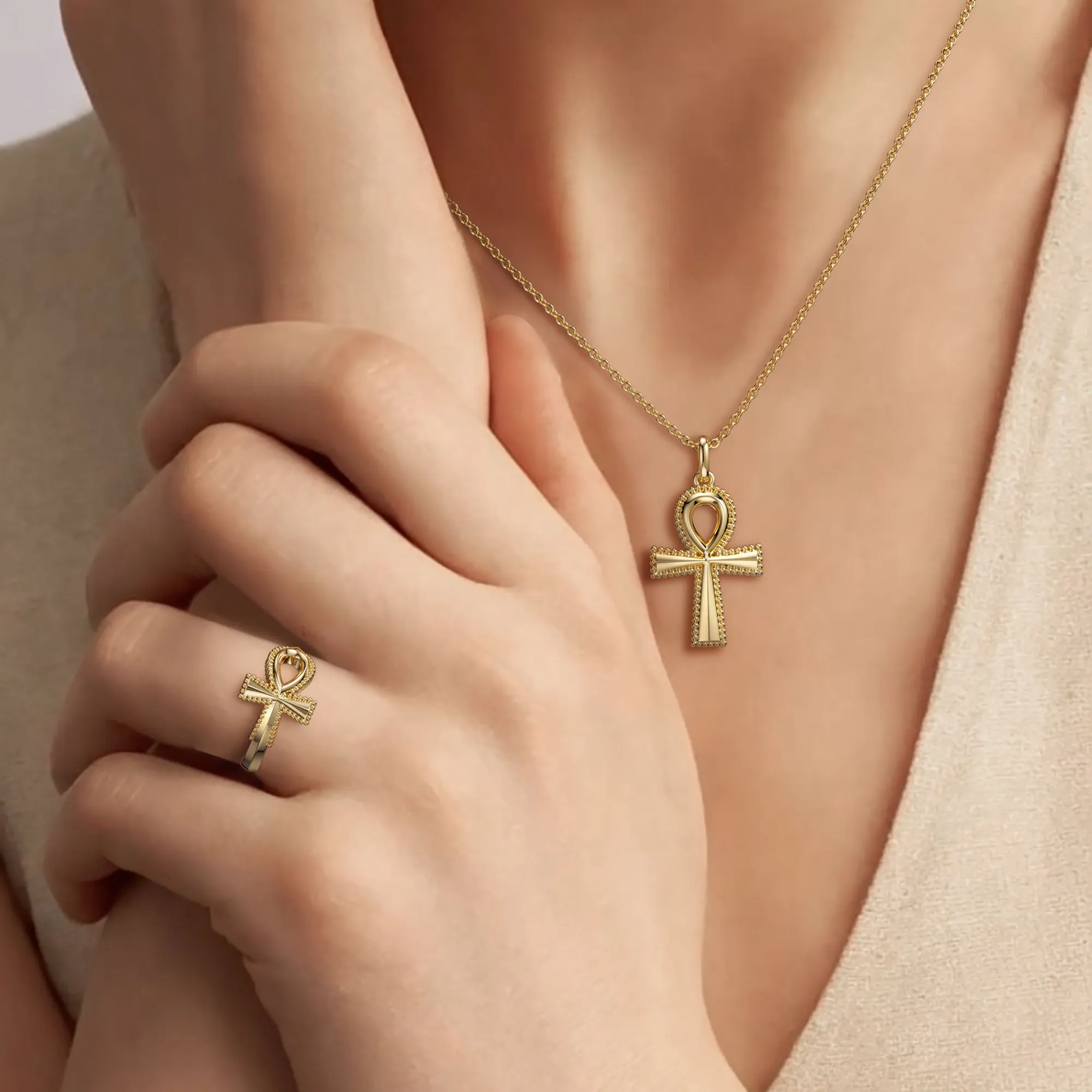 Ankh Filigree Pendant Necklace sold by Vanimy Jewelry product image thumbnail 3