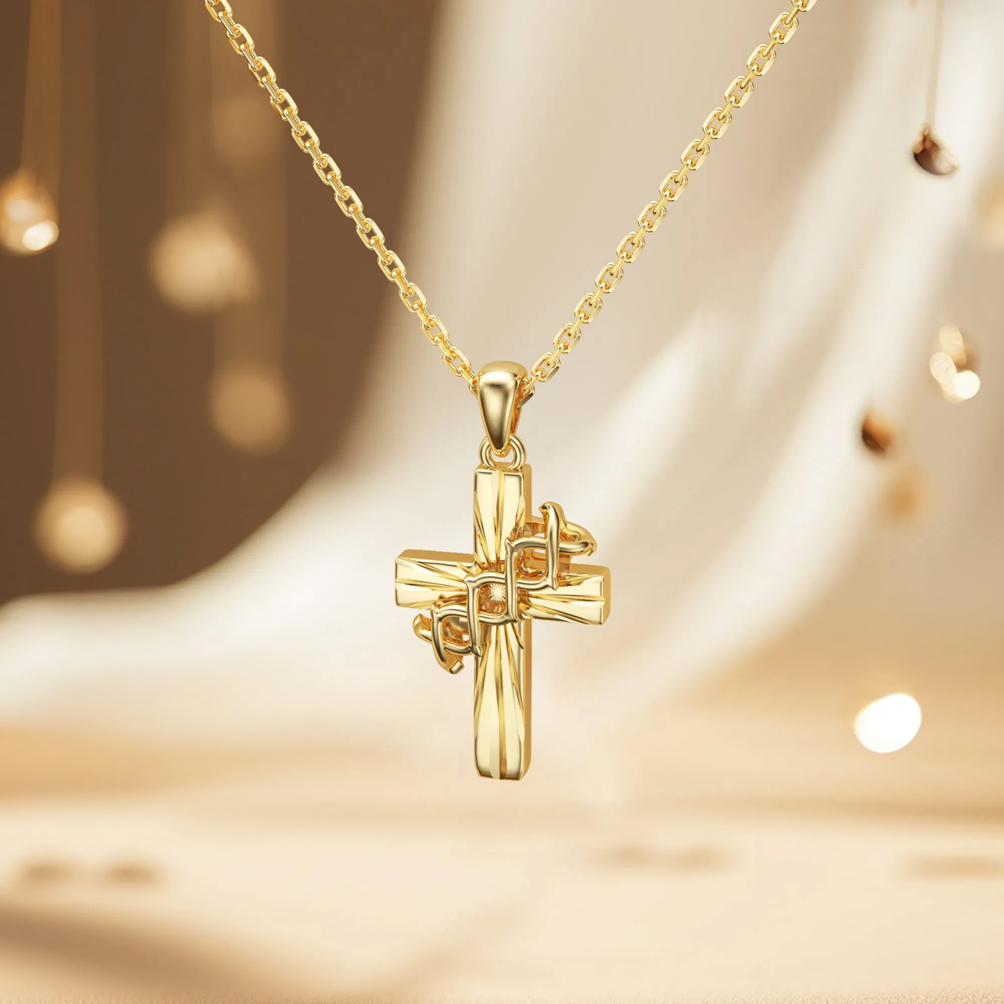 Radiance Cross With Crown of Thorns Pendant Necklace sold by Vanimy Jewelry product image thumbnail 2
