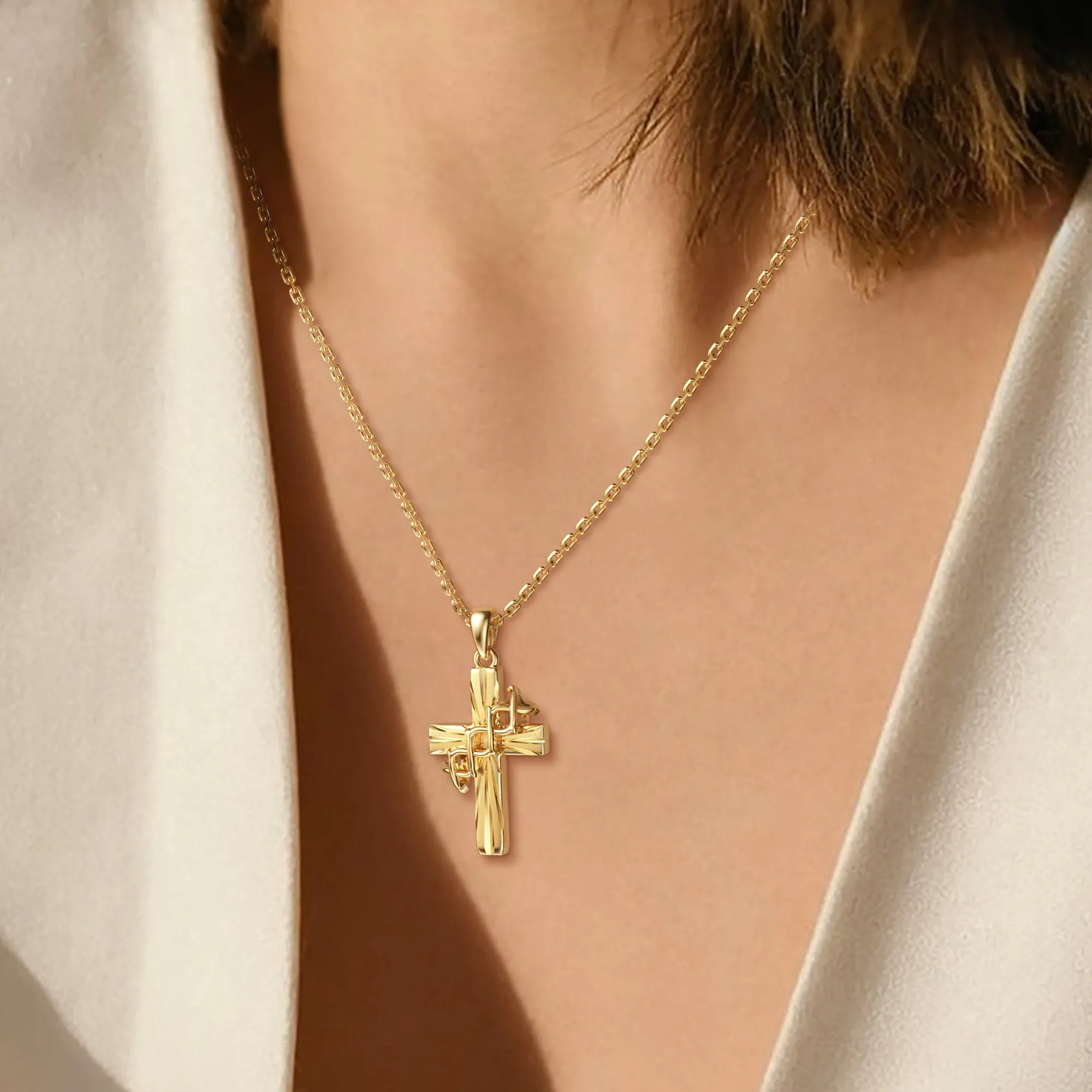 Radiance Cross With Crown of Thorns Pendant Necklace sold by Vanimy Jewelry product image thumbnail 3