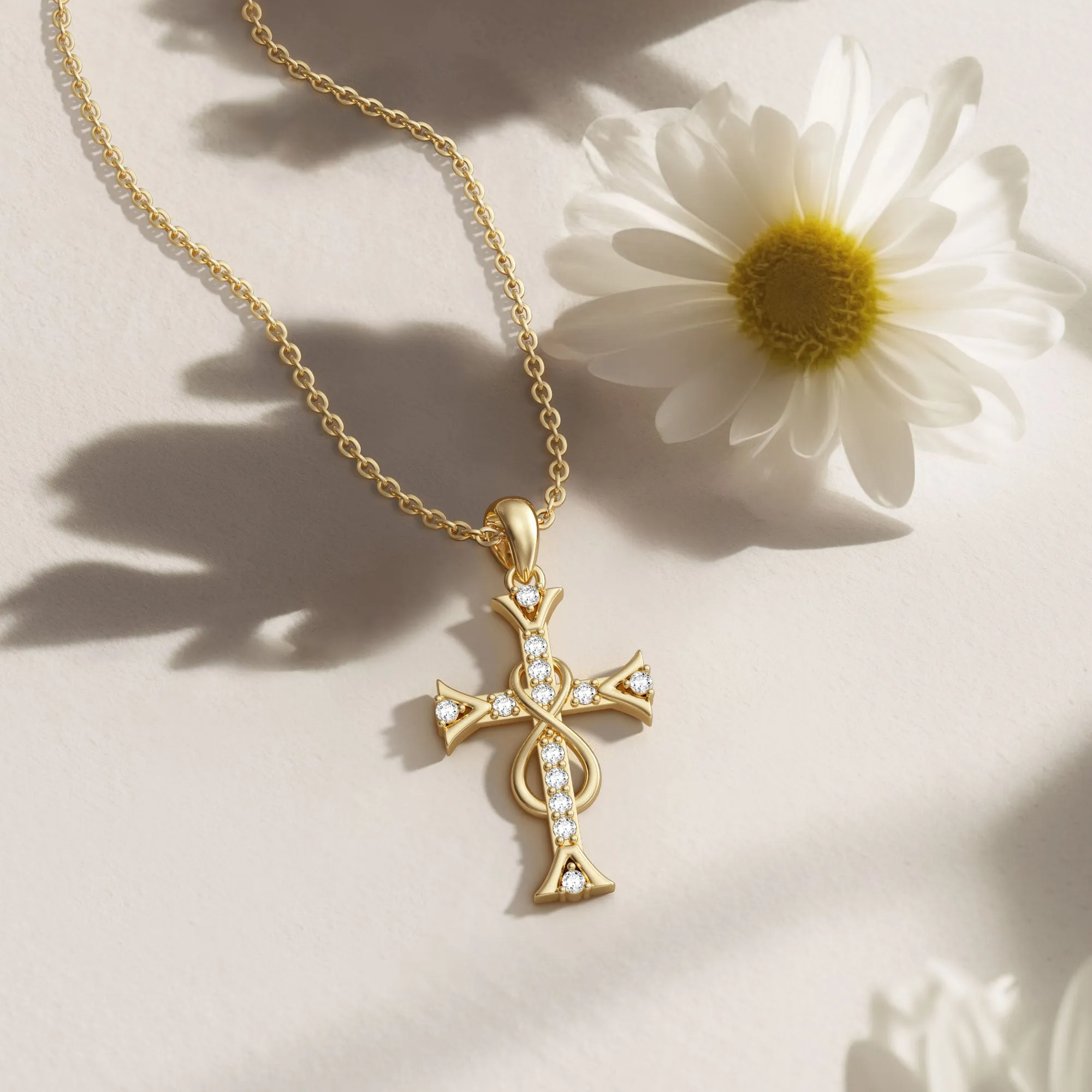 Infinity Sterling Silver Cross Necklace sold by Vanimy Jewelry product image thumbnail 5