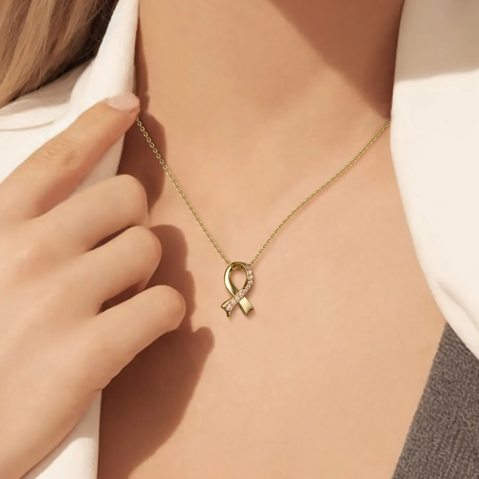 Breast Cancer Awareness Necklace sold by Vanimy Jewelry product image thumbnail 3