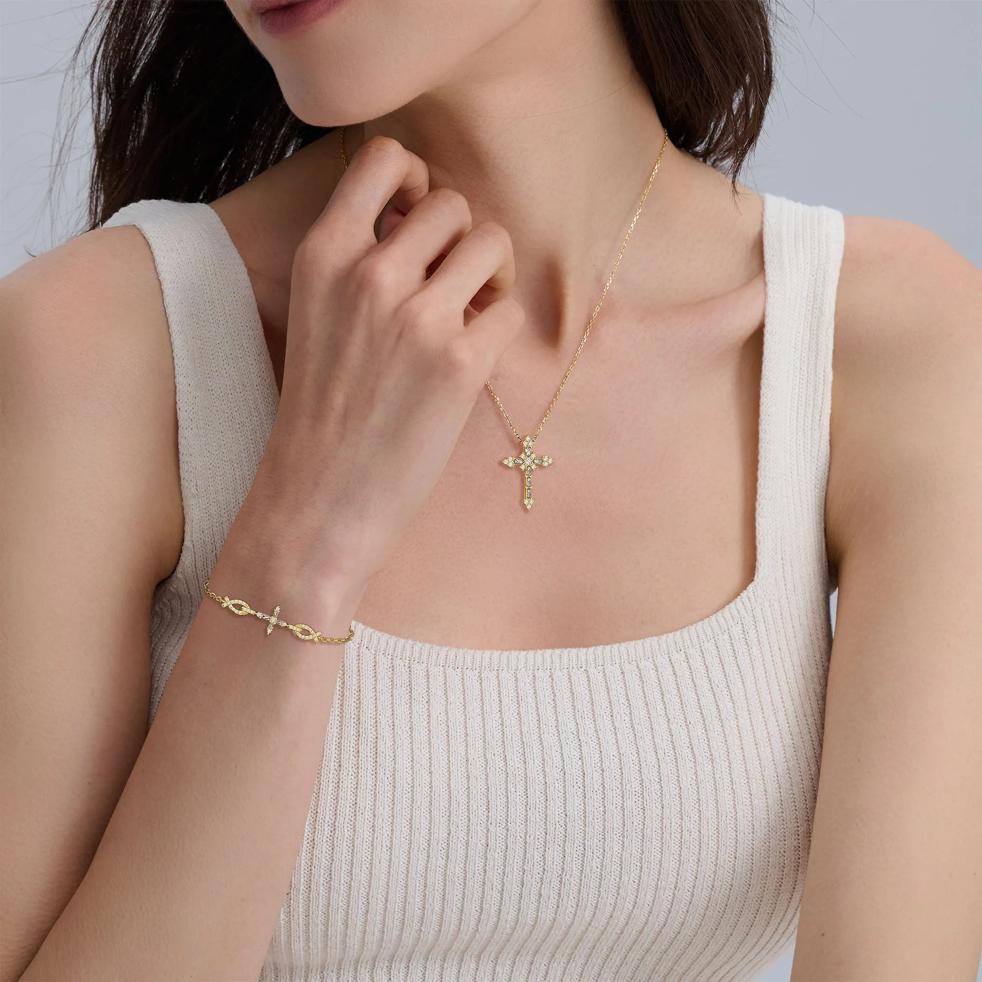 Byzantine Cross Ichthys Bonds Bracelet sold by Vanimy Jewelry product image thumbnail 3