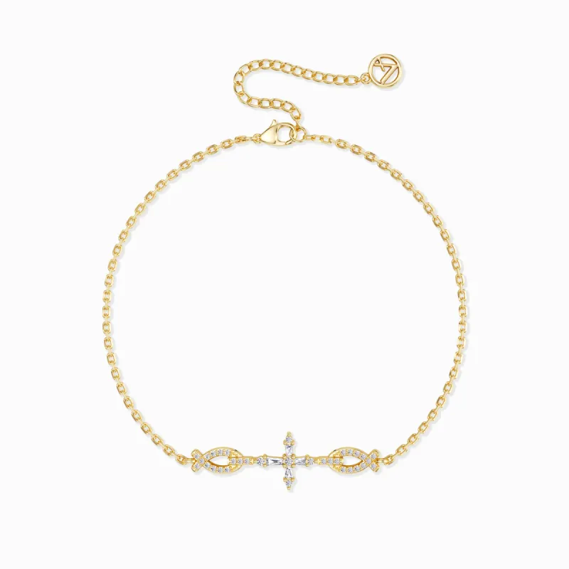 Byzantine Cross Ichthys Bonds Bracelet sold by Vanimy Jewelry