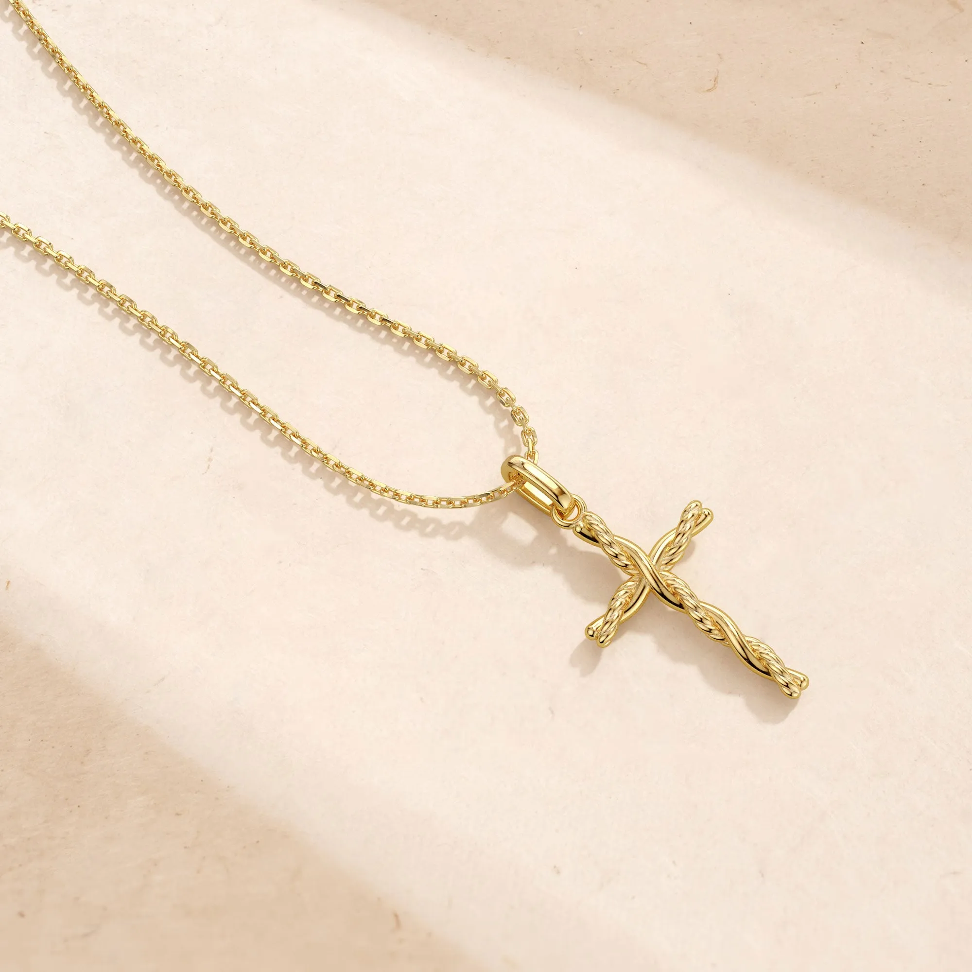 Interwoven Knot Cross Pendant Necklace sold by Vanimy Jewelry product image thumbnail 4
