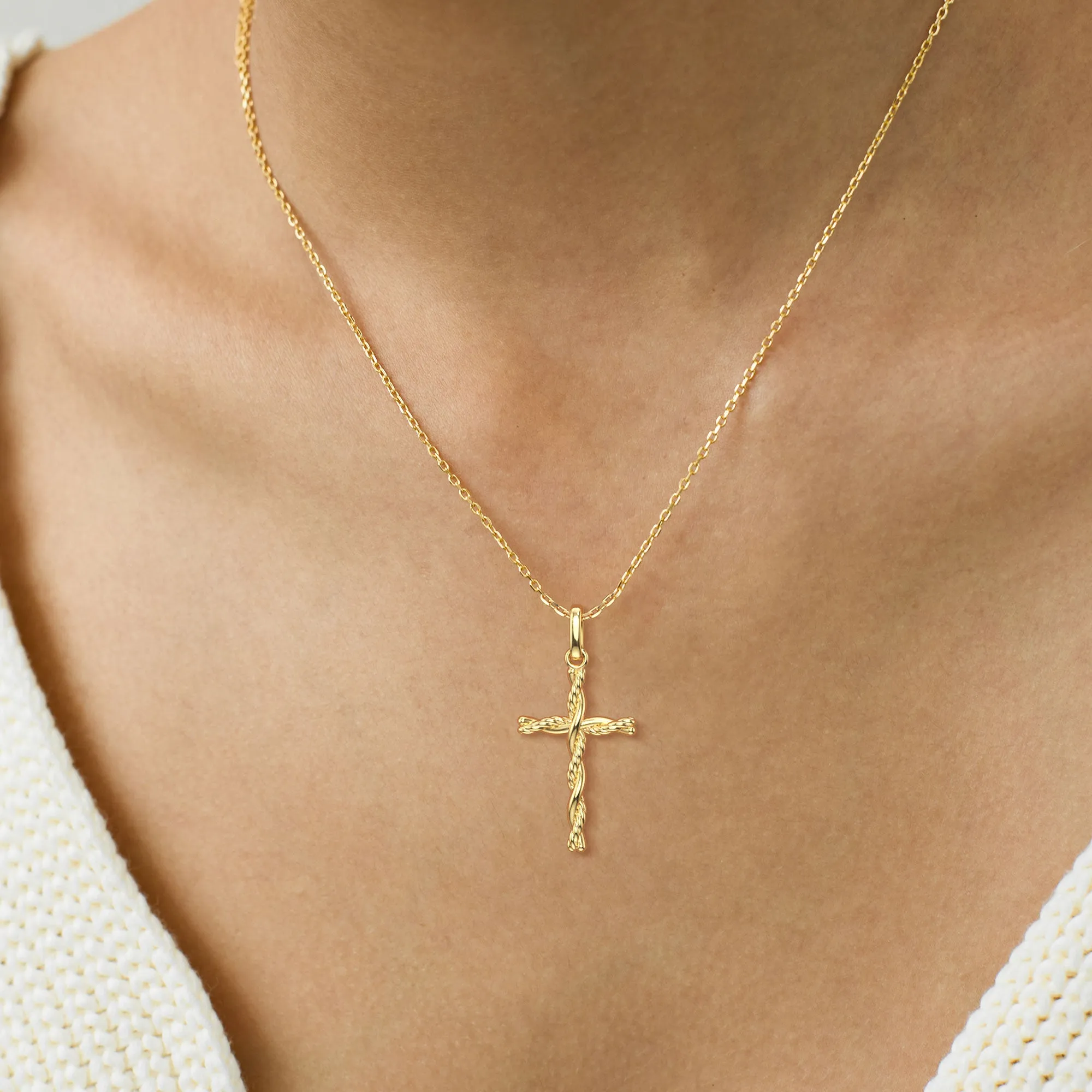 Interwoven Knot Cross Pendant Necklace sold by Vanimy Jewelry product image thumbnail 2