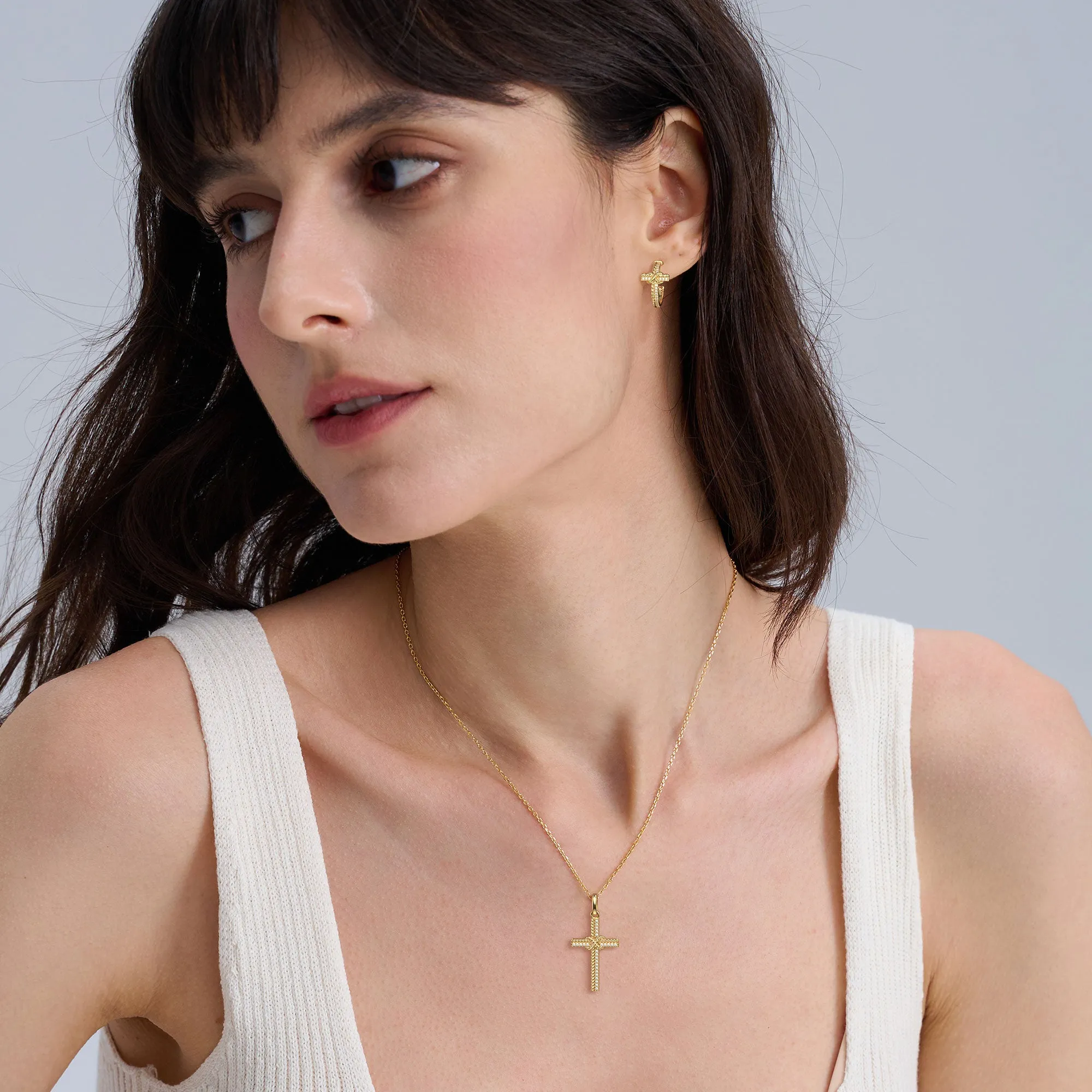 Infinity Knot Cross Pendant Necklace sold by Vanimy Jewelry product image thumbnail 3