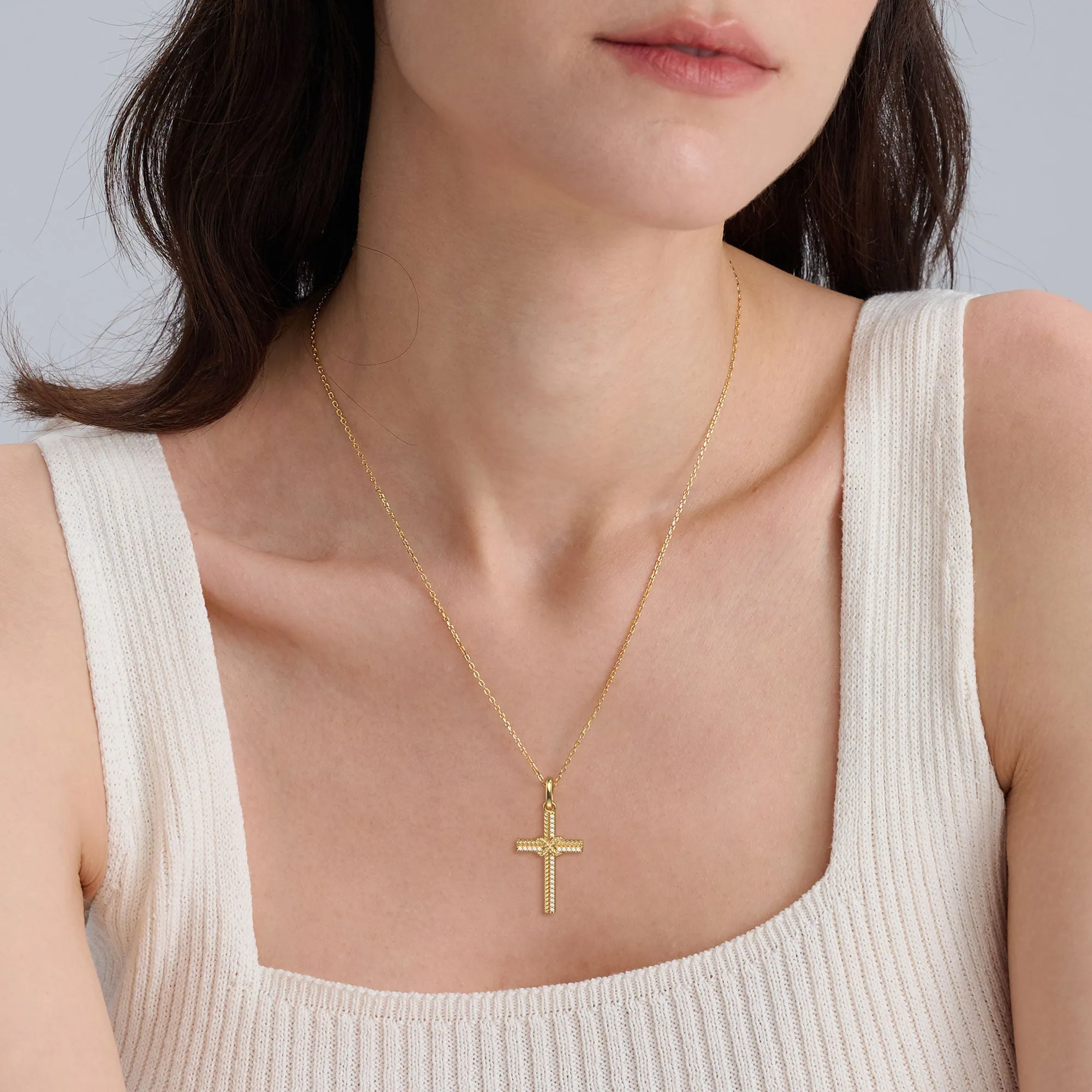 Infinity Knot Cross Pendant Necklace sold by Vanimy Jewelry product image thumbnail 2