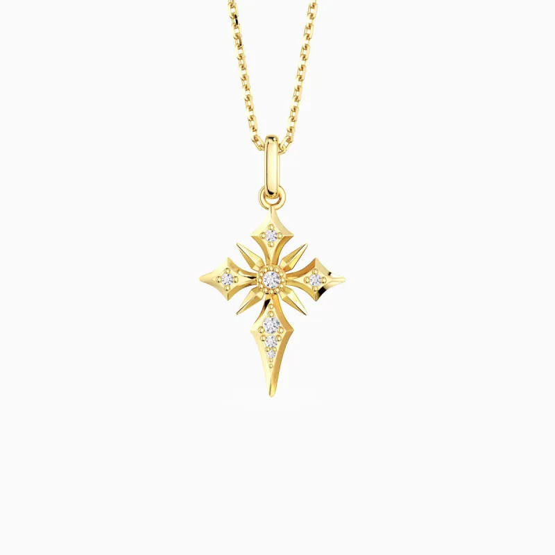Star of Bethlehem Cross Pendant Necklace sold by Vanimy Jewelry
