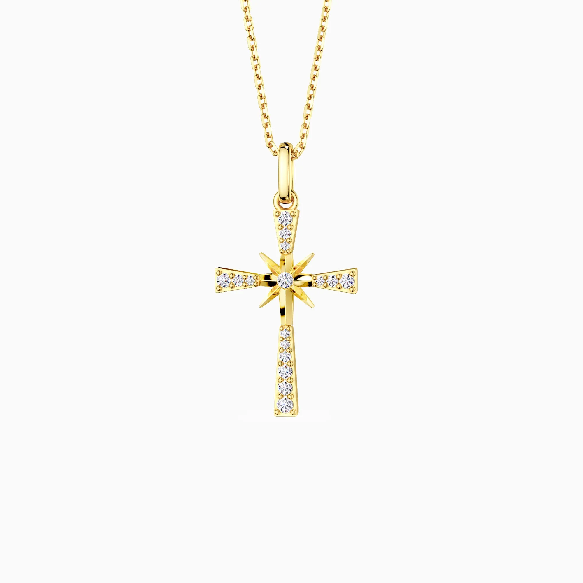 Guiding Star Cross Pendant Necklace sold by Vanimy Jewelry